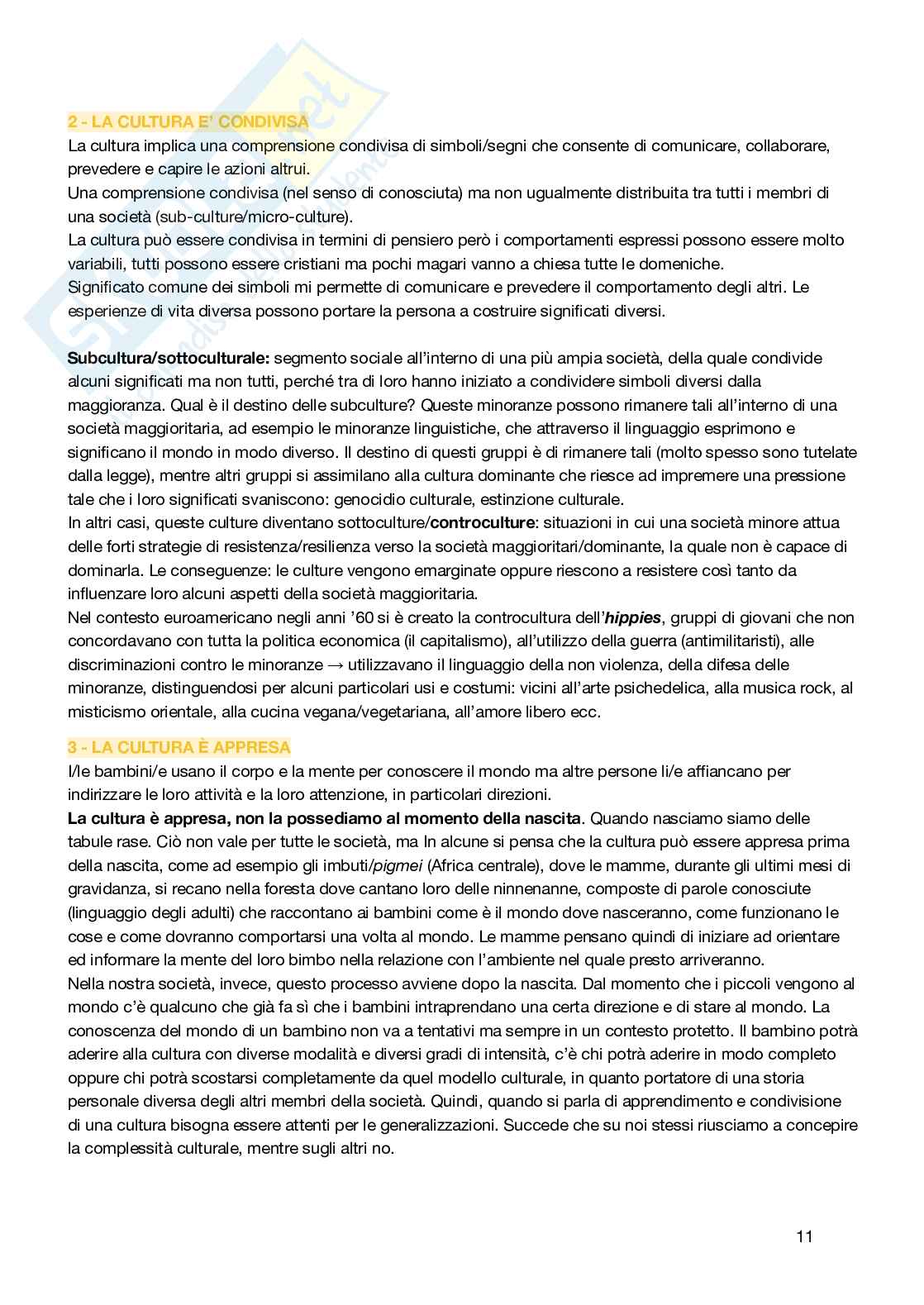 Riassunto esame Antropologia culturale, Prof. Gosetti Giorgio, libro consigliato Antropologia culturale , Emily A. Schultz, Robert H. Lavenda  Pag. 11