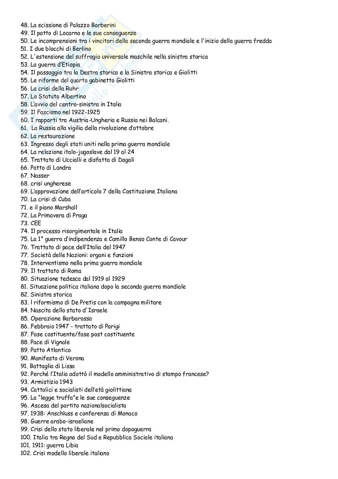 Domande e risposte di Storia contemporanea Pag. 2