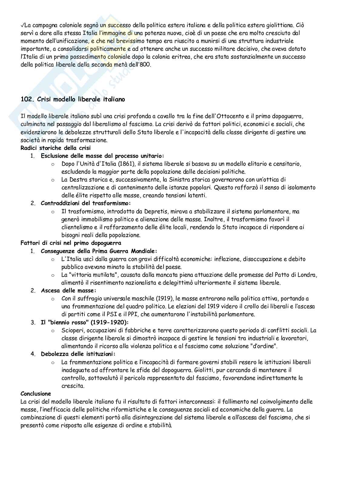 Domande e risposte di Storia contemporanea Pag. 86