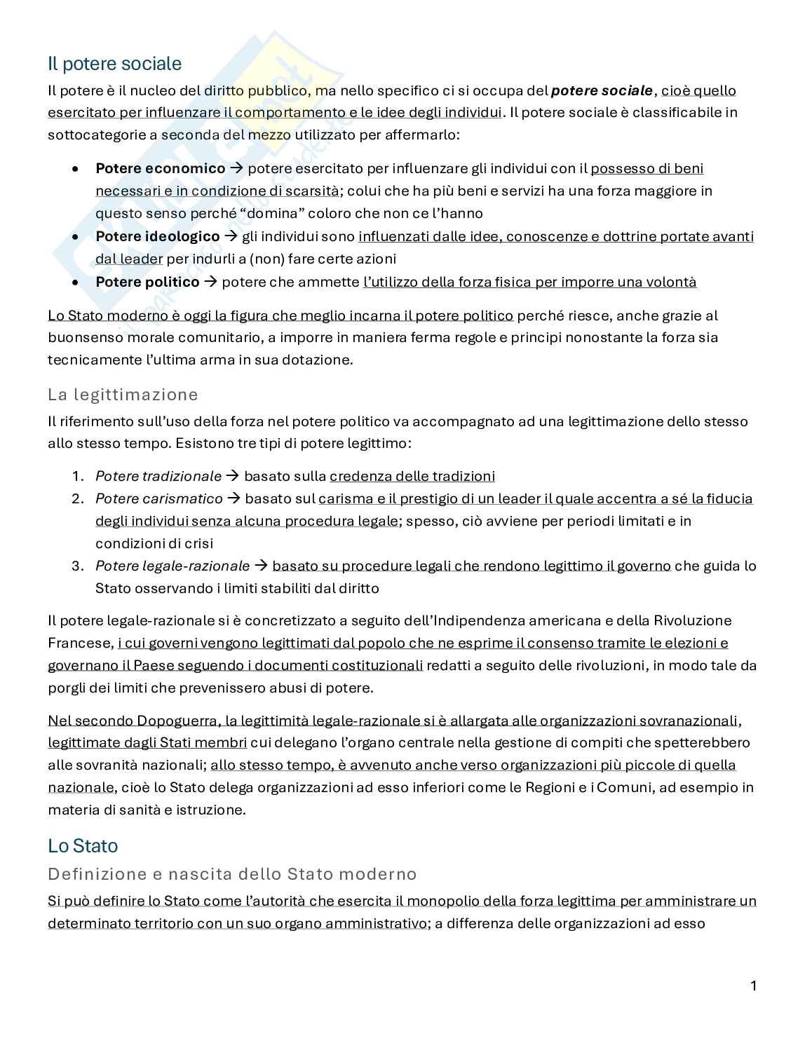 Riassunto esame Diritto pubblico, Prof. Carboni Giuliana, libro consigliato Diritto pubblico (23° edizione), Bin, Pitruzzella Pag. 1