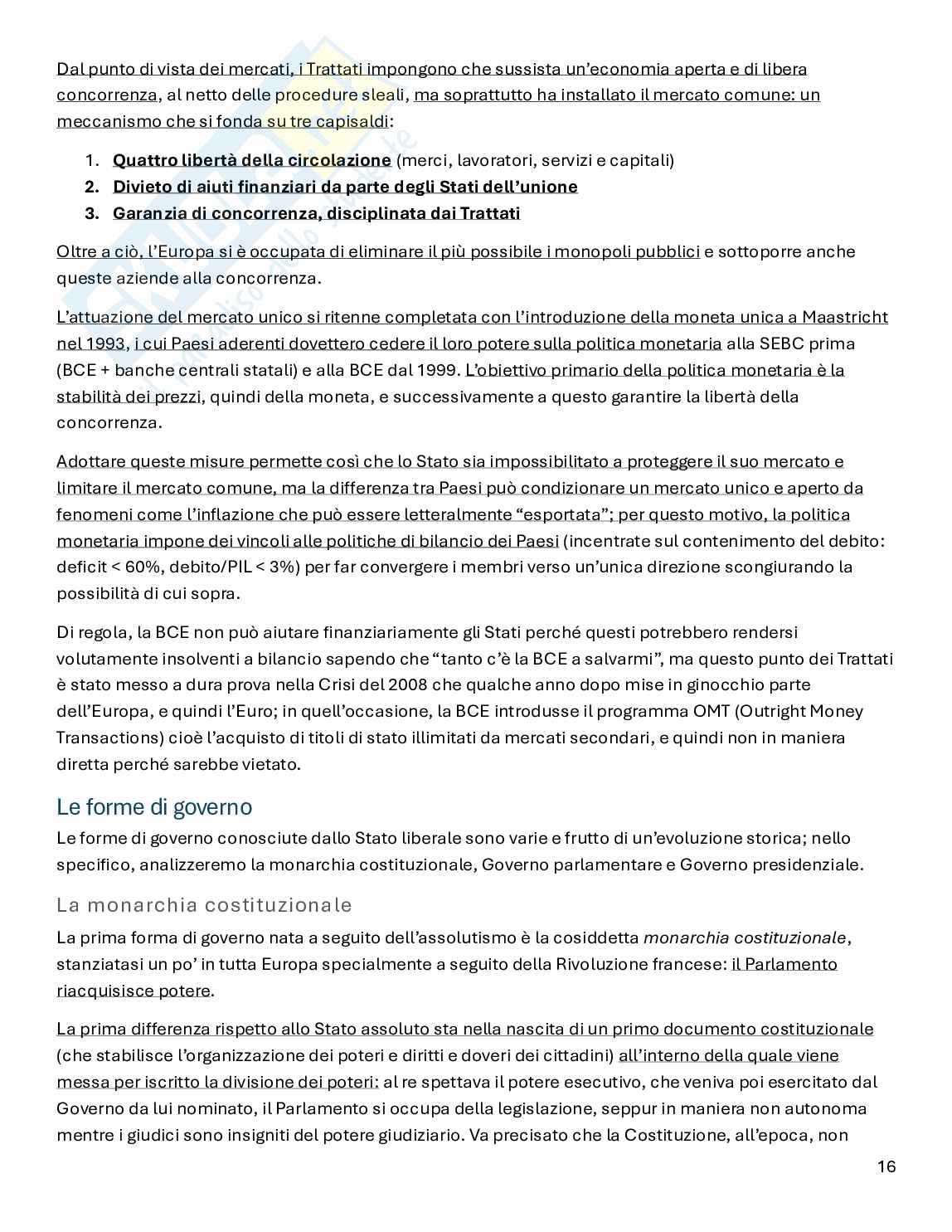 Riassunto esame Diritto pubblico, Prof. Carboni Giuliana, libro consigliato Diritto pubblico (23° edizione), Bin, Pitruzzella Pag. 16