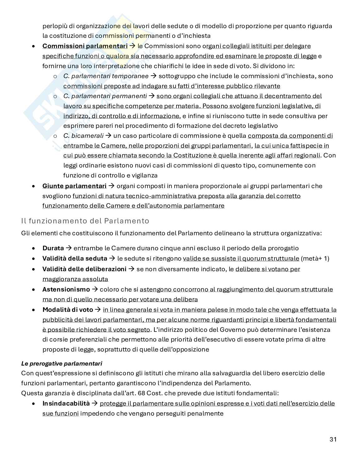 Riassunto esame Diritto pubblico, Prof. Carboni Giuliana, libro consigliato Diritto pubblico (23° edizione), Bin, Pitruzzella Pag. 31