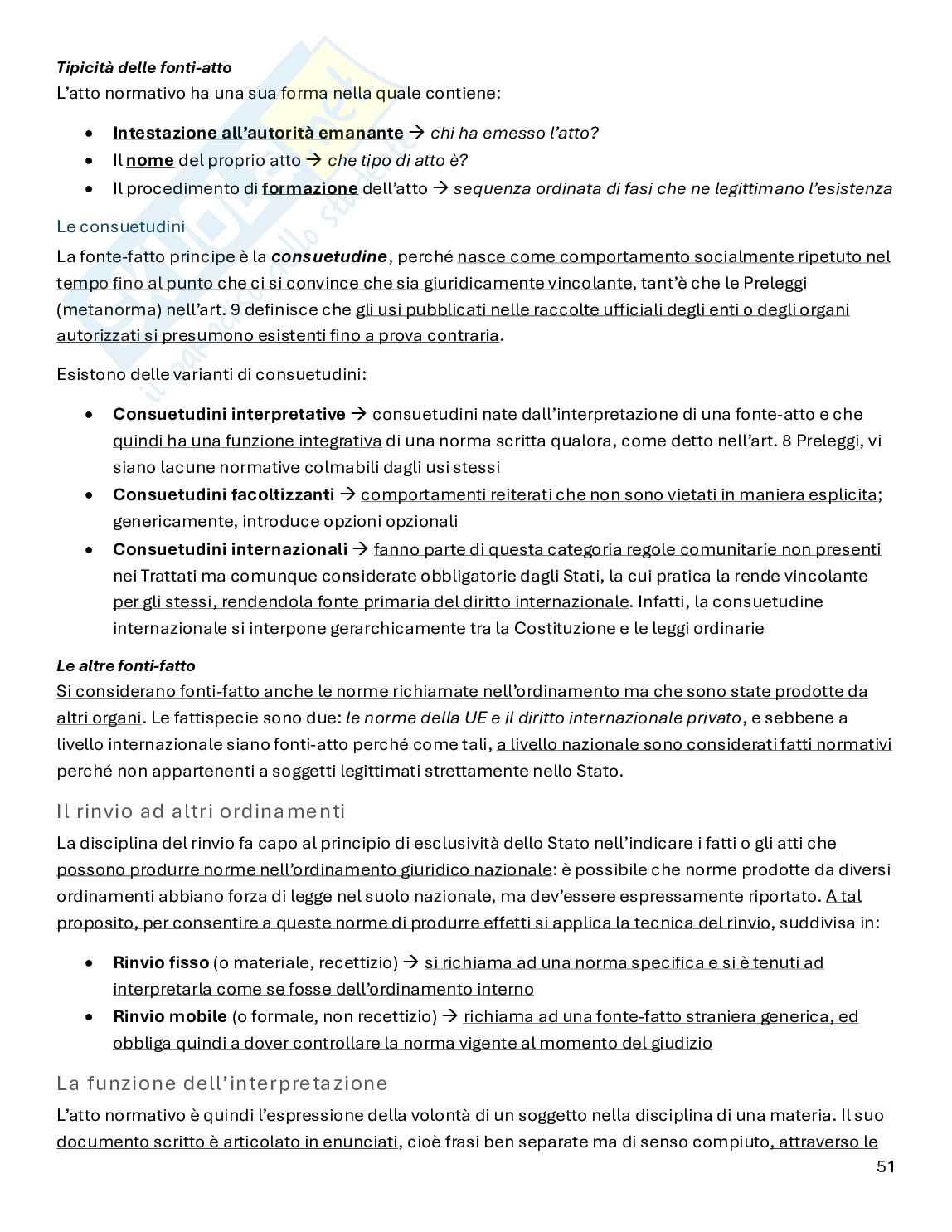 Riassunto esame Diritto pubblico, Prof. Carboni Giuliana, libro consigliato Diritto pubblico (23° edizione), Bin, Pitruzzella Pag. 51