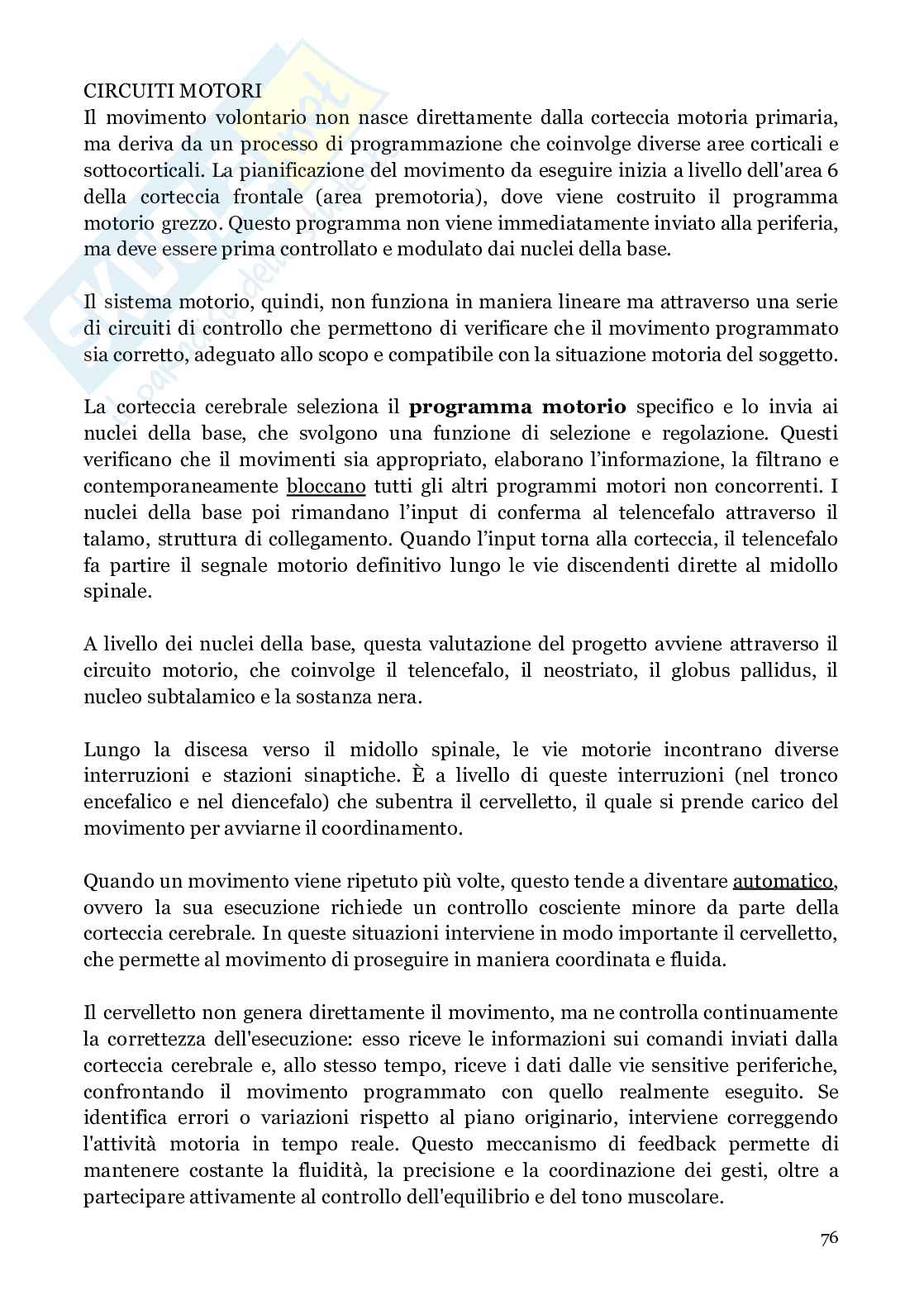 Neuroanatomia (anatomia umana I)  Pag. 76