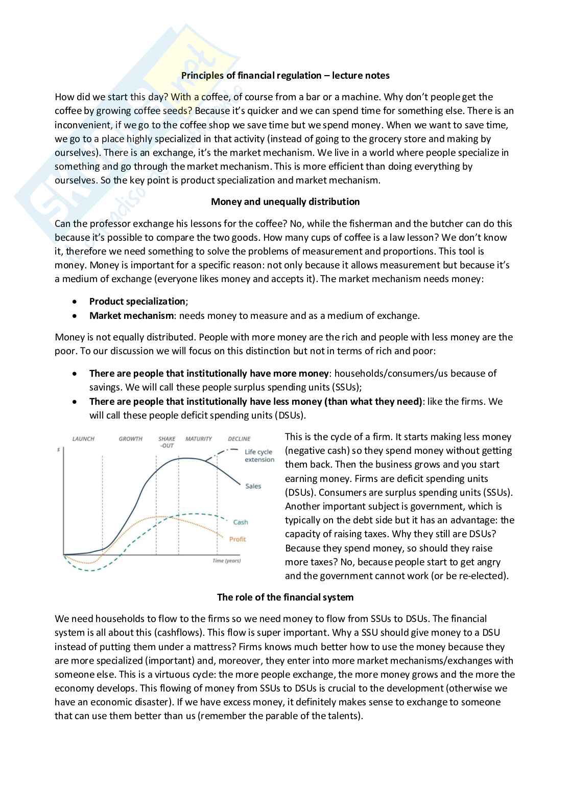 Principles of financial regulation - Appunti completi (ENG) Pag. 1