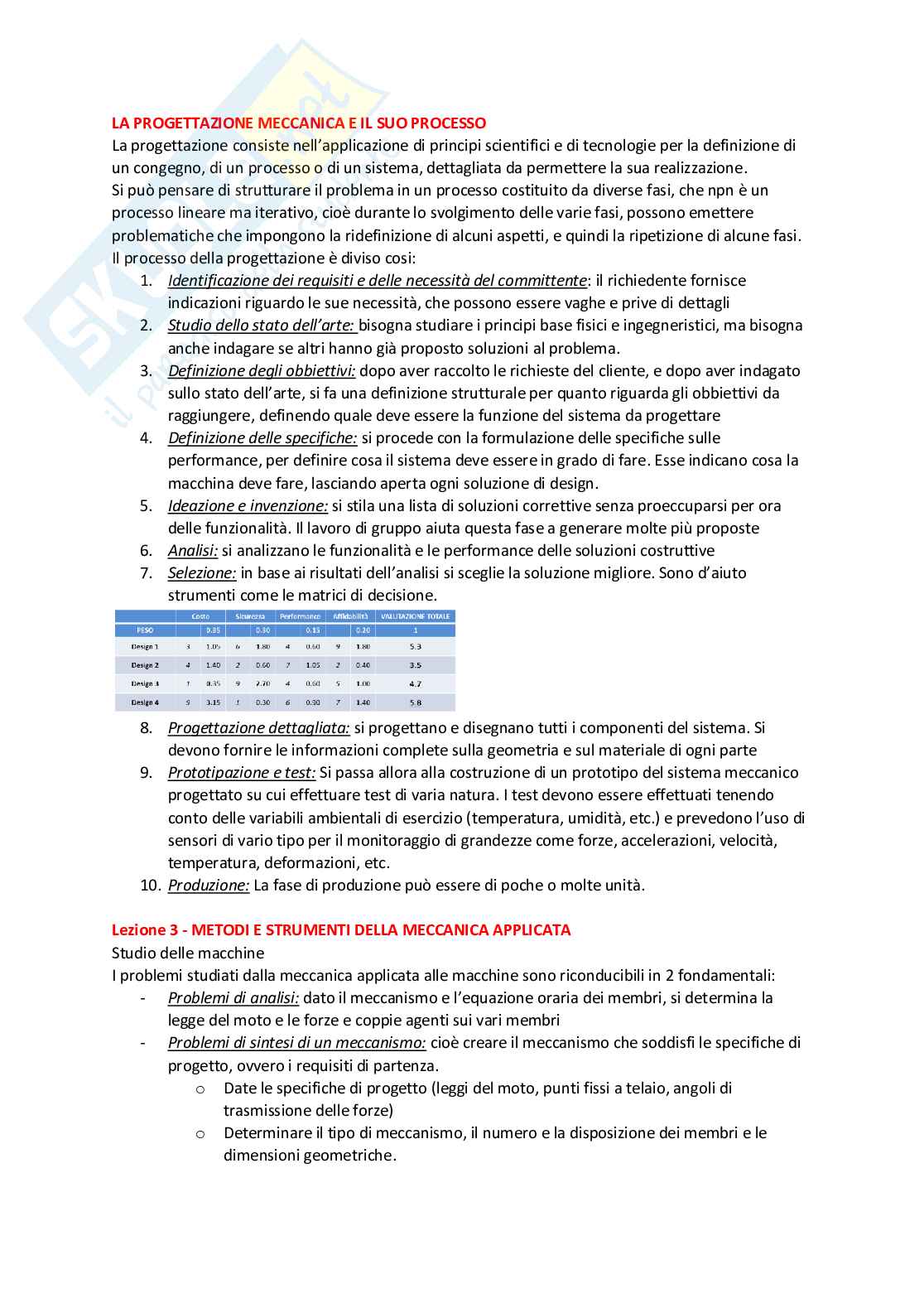 Lezioni di Meccanica applicata Pag. 2