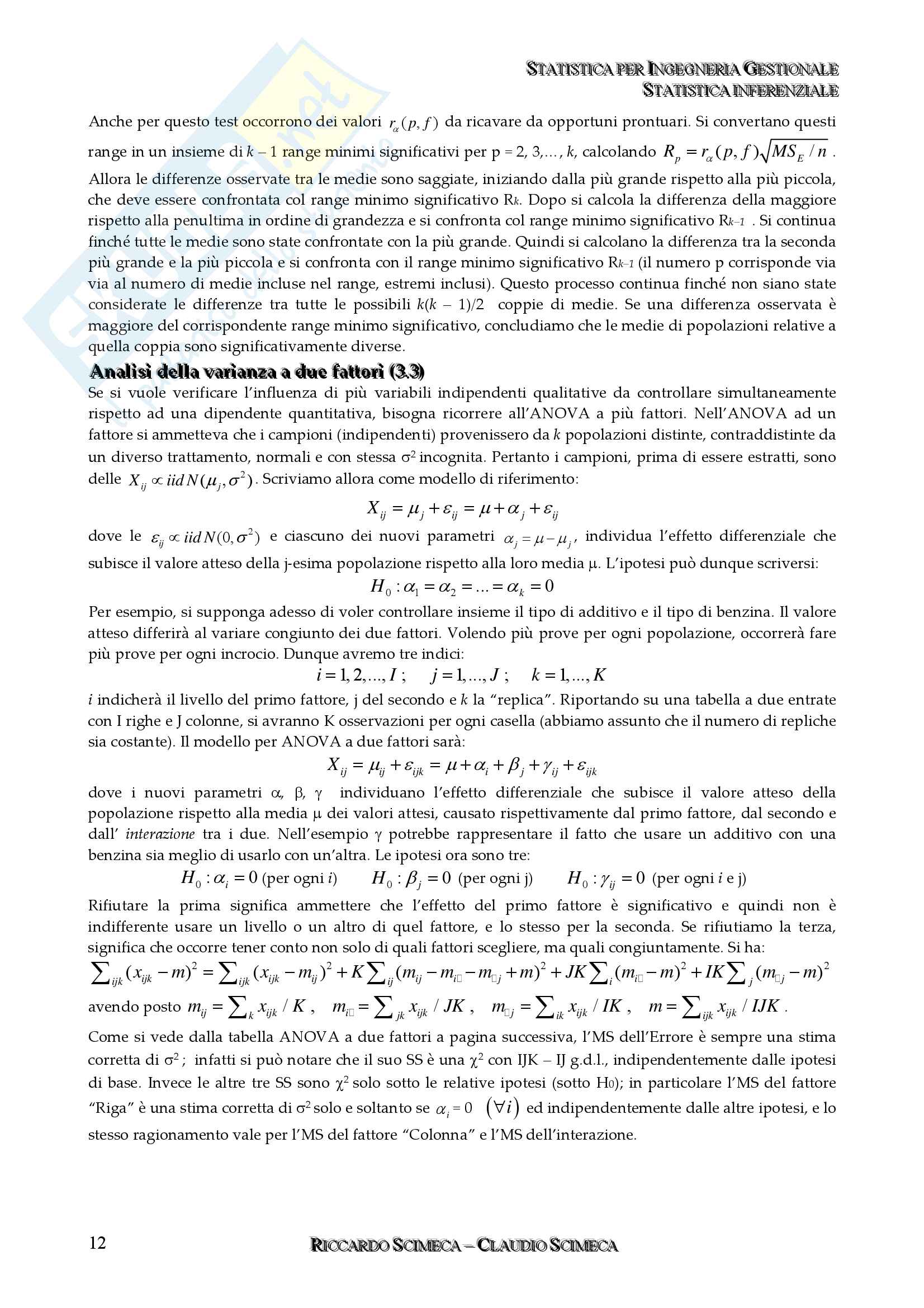 Riassunto esame Statistica, prof. Lombardo, libro consigliato MatMix - Probabilità e Statistica per ingegneri, Alberto Lombardo Pag. 41