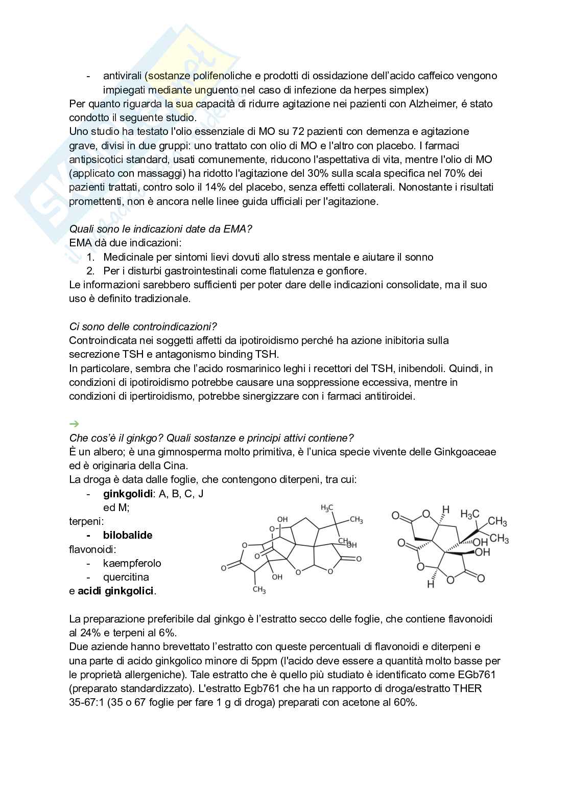 Appunti di Farmacognosia completi per preparazione esame  Pag. 66