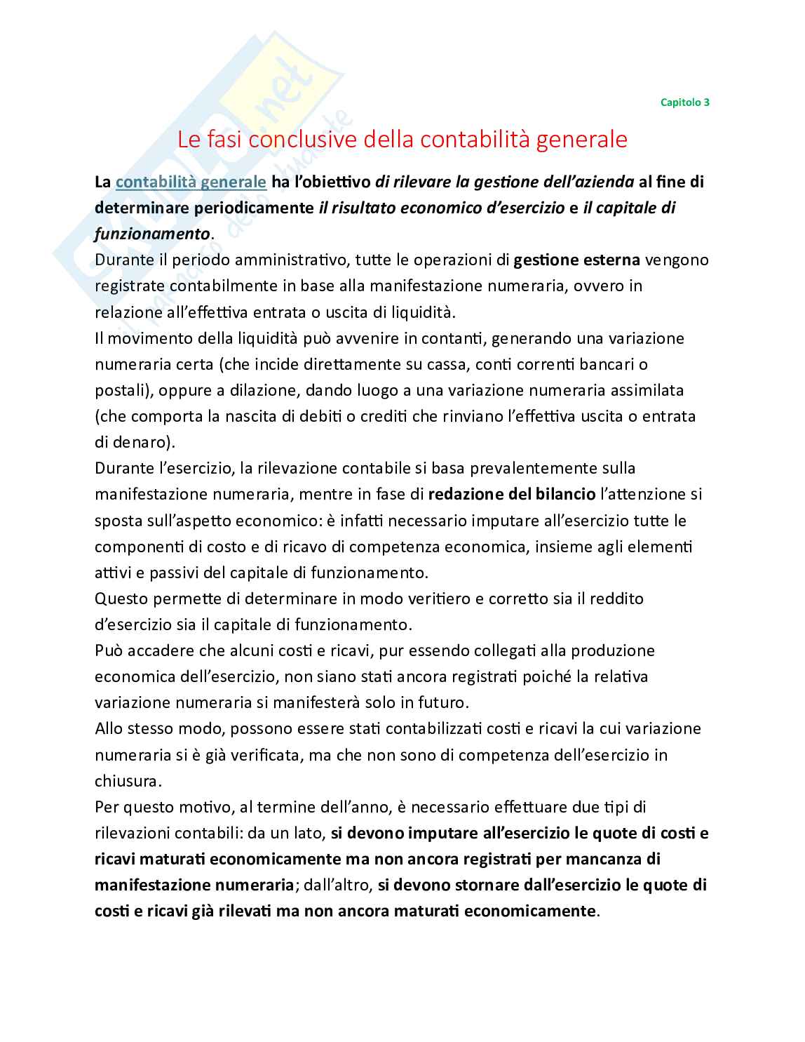 Economia aziendale - Pratica, parte 2 - Le scritture di assestamento Pag. 1