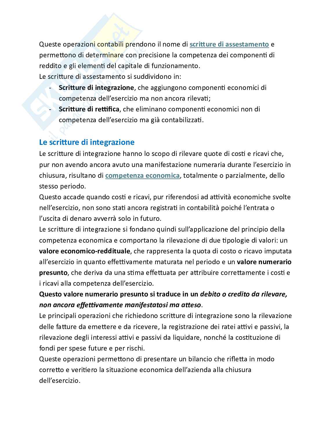 Economia aziendale - Pratica, parte 2 - Le scritture di assestamento Pag. 2