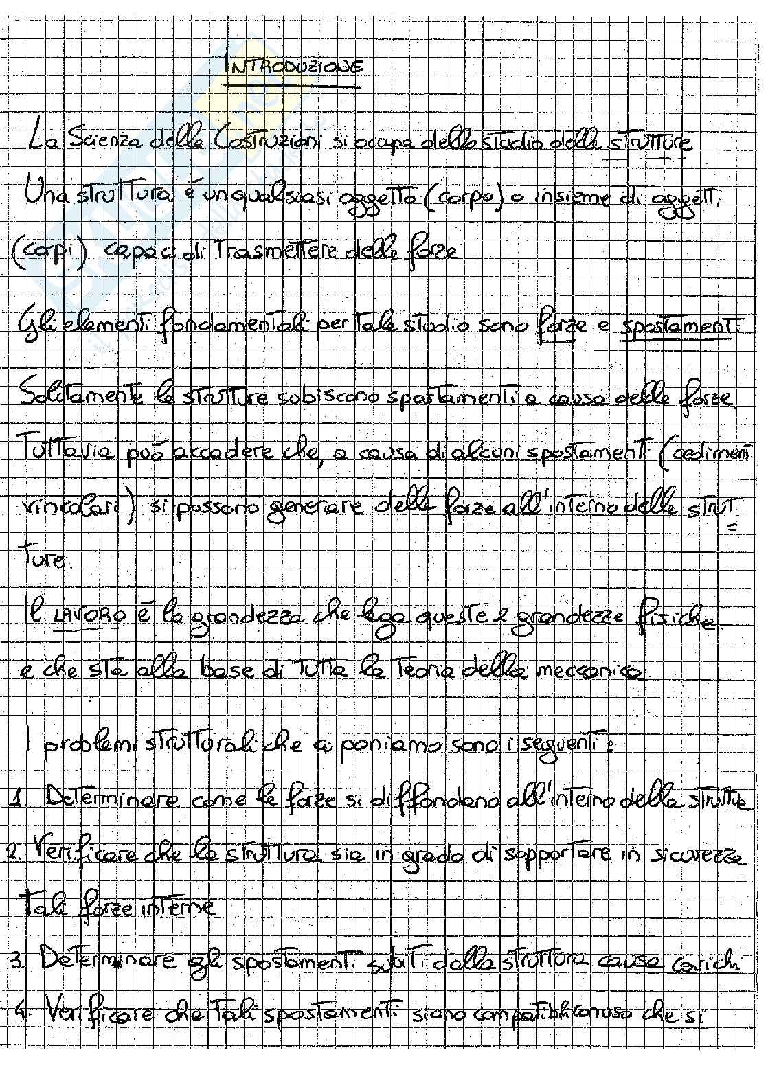 Appunti Scienza delle costruzioni Pag. 1