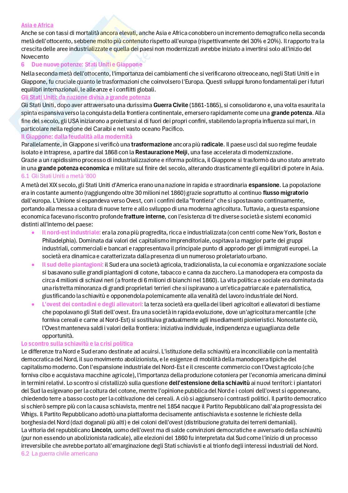 Riassunto esame Storia contemporanea, Prof. Fioravanzo Monica, libro consigliato Il mondo contemporaneo dal 1848 ad oggi, Sabatucci, Vidotto Pag. 21
