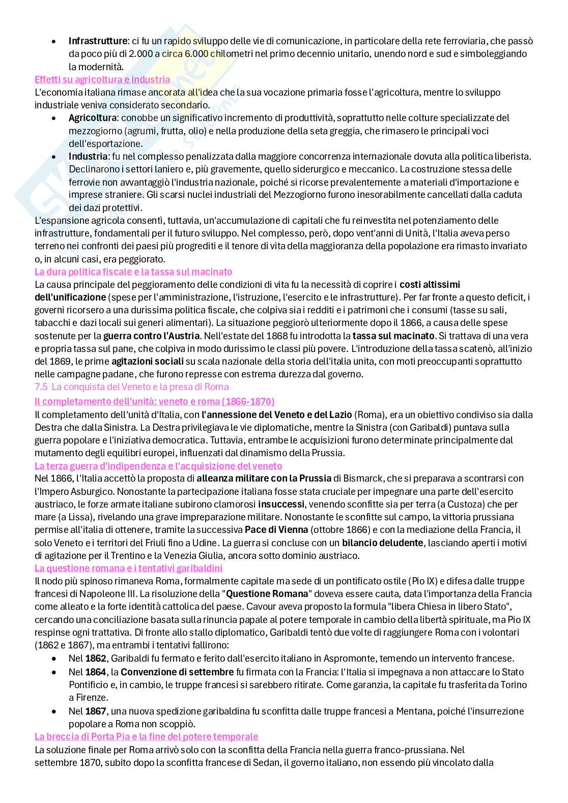 Riassunto esame Storia contemporanea, Prof. Fioravanzo Monica, libro consigliato Il mondo contemporaneo dal 1848 ad oggi, Sabatucci, Vidotto Pag. 26