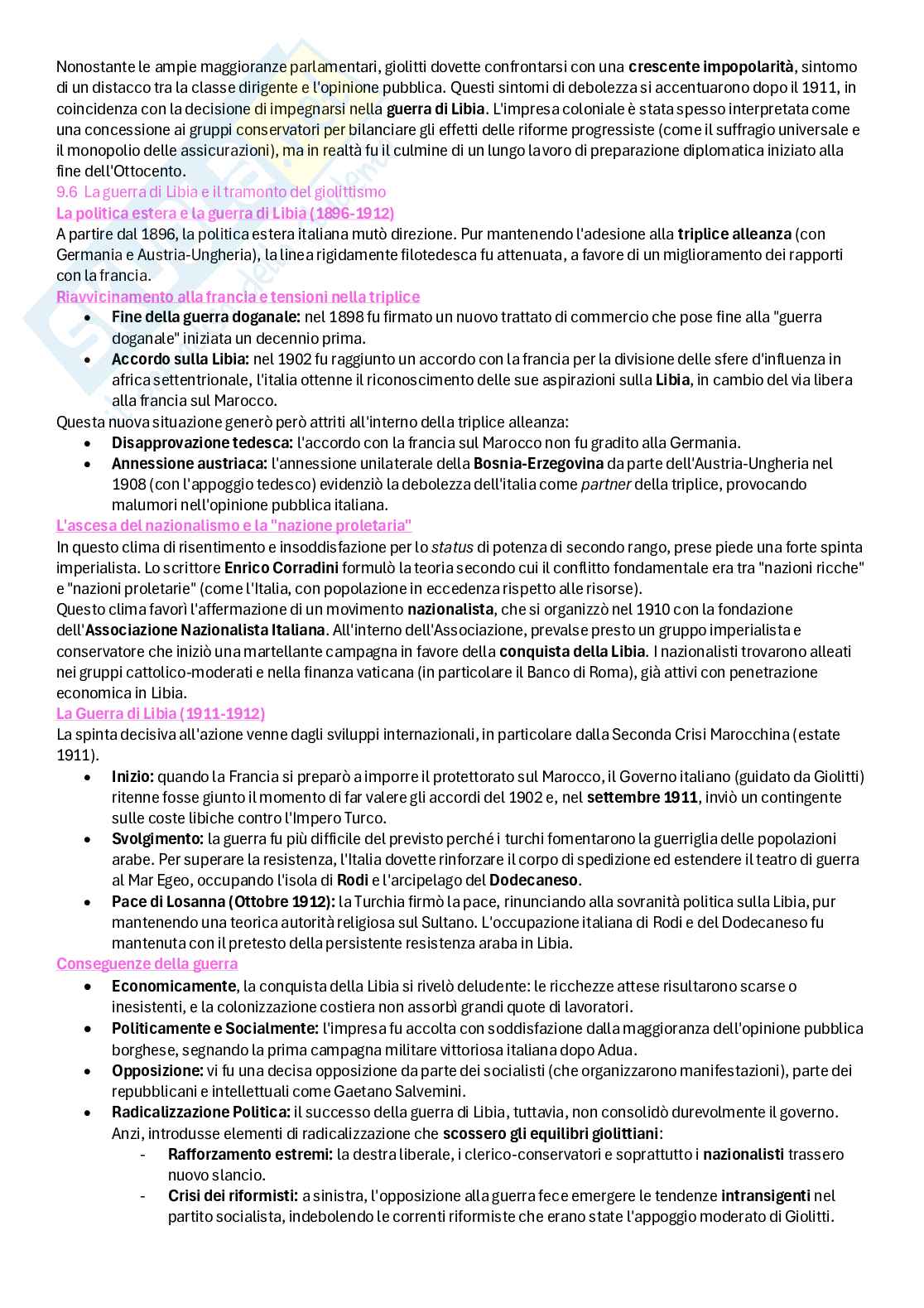 Riassunto esame Storia contemporanea, Prof. Fioravanzo Monica, libro consigliato Il mondo contemporaneo dal 1848 ad oggi, Sabatucci, Vidotto Pag. 41
