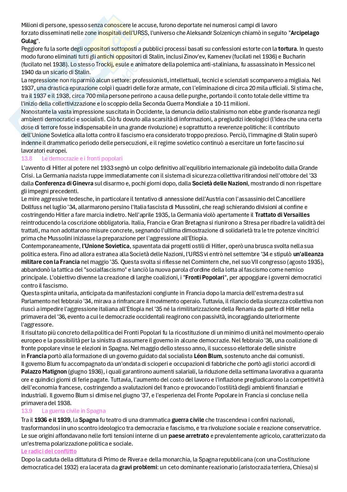 Riassunto esame Storia contemporanea, Prof. Fioravanzo Monica, libro consigliato Il mondo contemporaneo dal 1848 ad oggi, Sabatucci, Vidotto Pag. 71