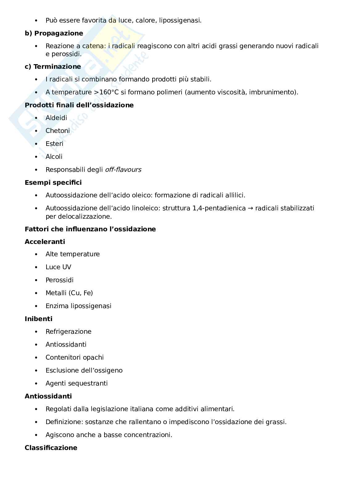 Chimica degli alimenti: appunti schematici Pag. 11
