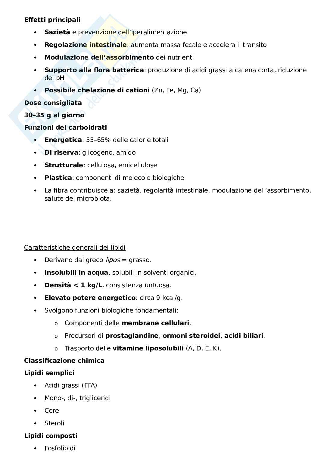 Chimica degli alimenti: appunti schematici Pag. 6