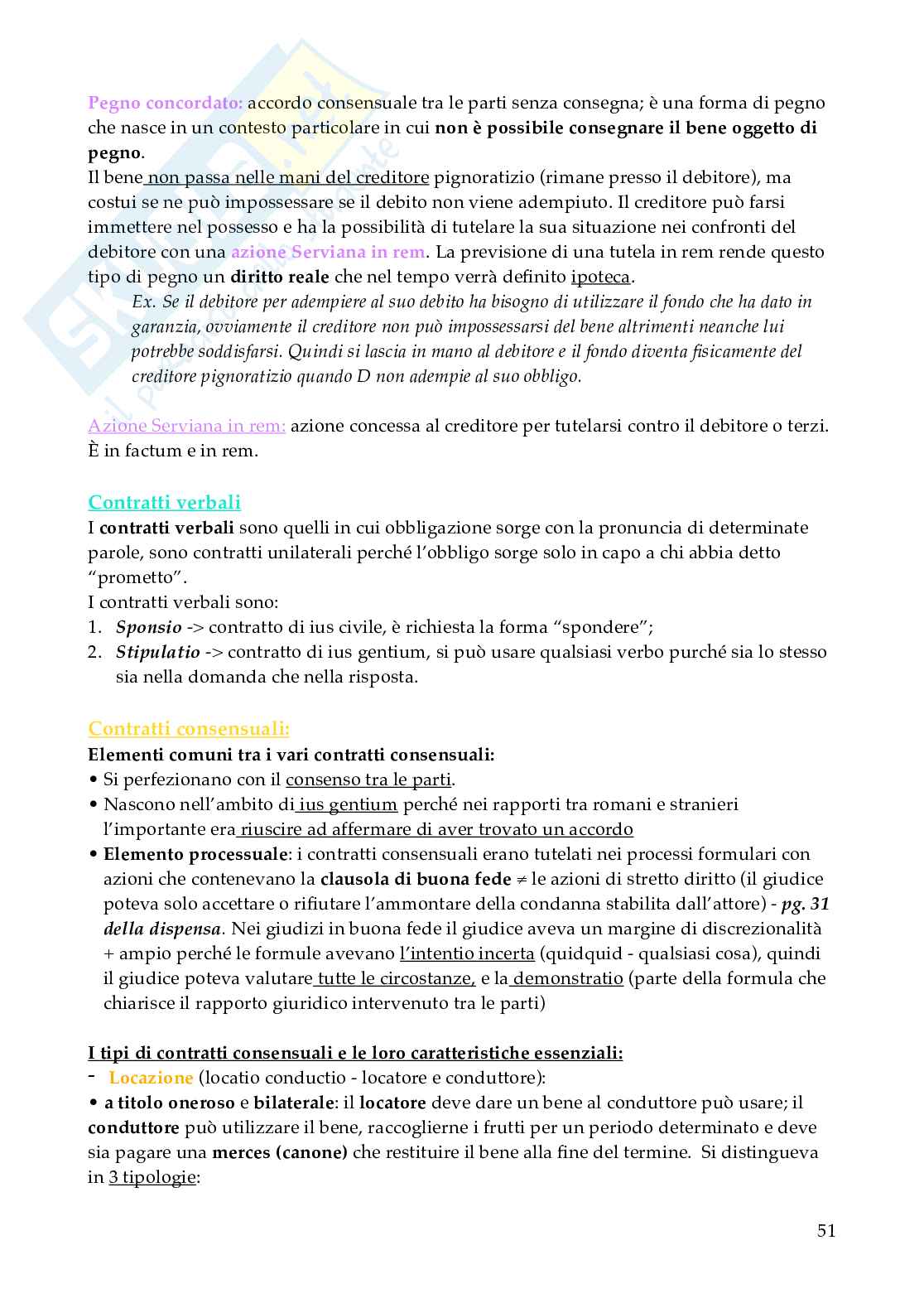 Riassunto esame Istituzioni di diritto romano , Prof. Pulitanò Francesca, libro consigliato Istitutiones iuris romani, Gnoli, Fragnoli  Pag. 51