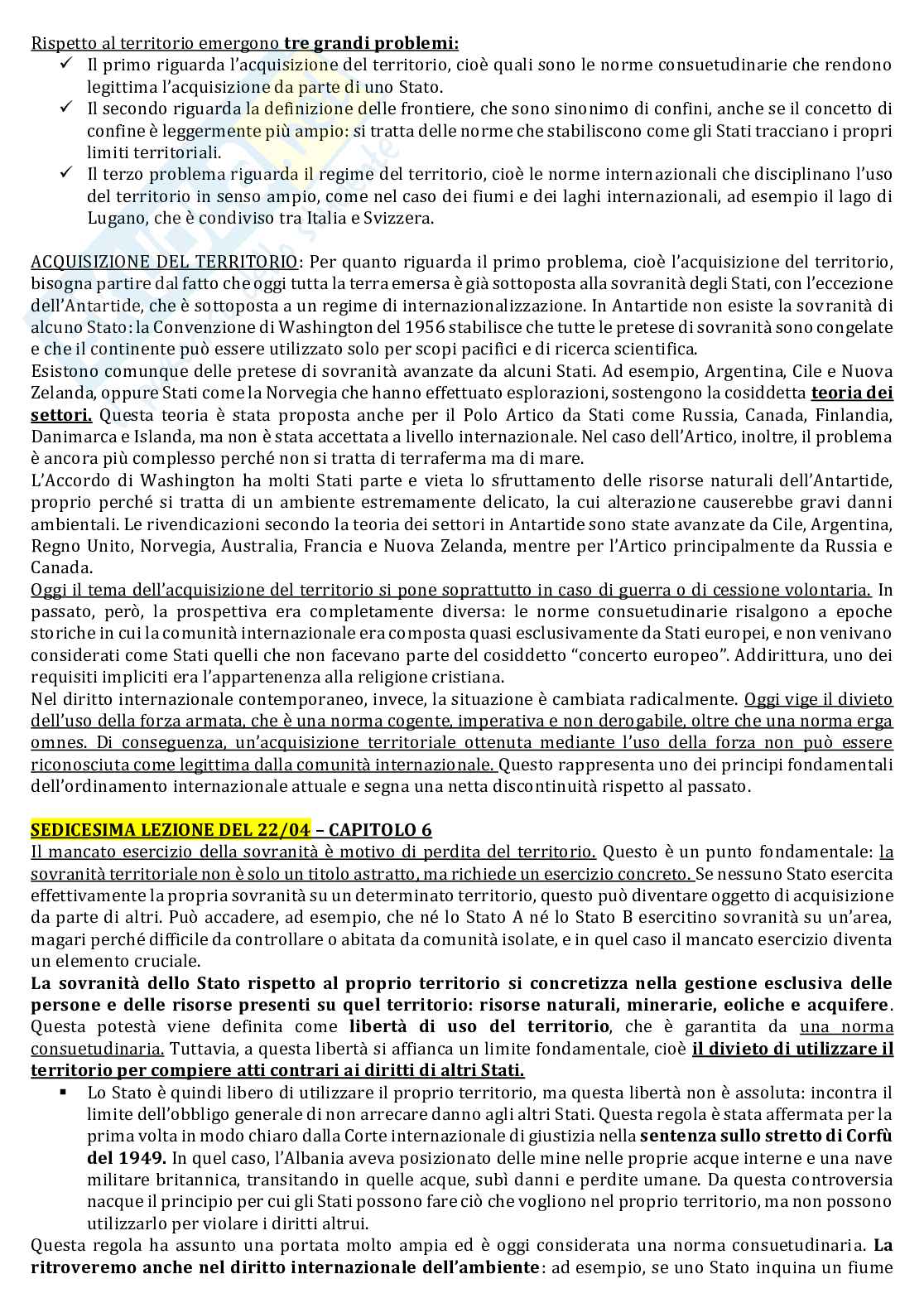 Riassunto esame Diritto delle organizzazioni internazionali, Prof. Caracciolo Antonia, libro consigliato Diritto internazionale, parte speciale , Laenza, Caracciolo Pag. 31