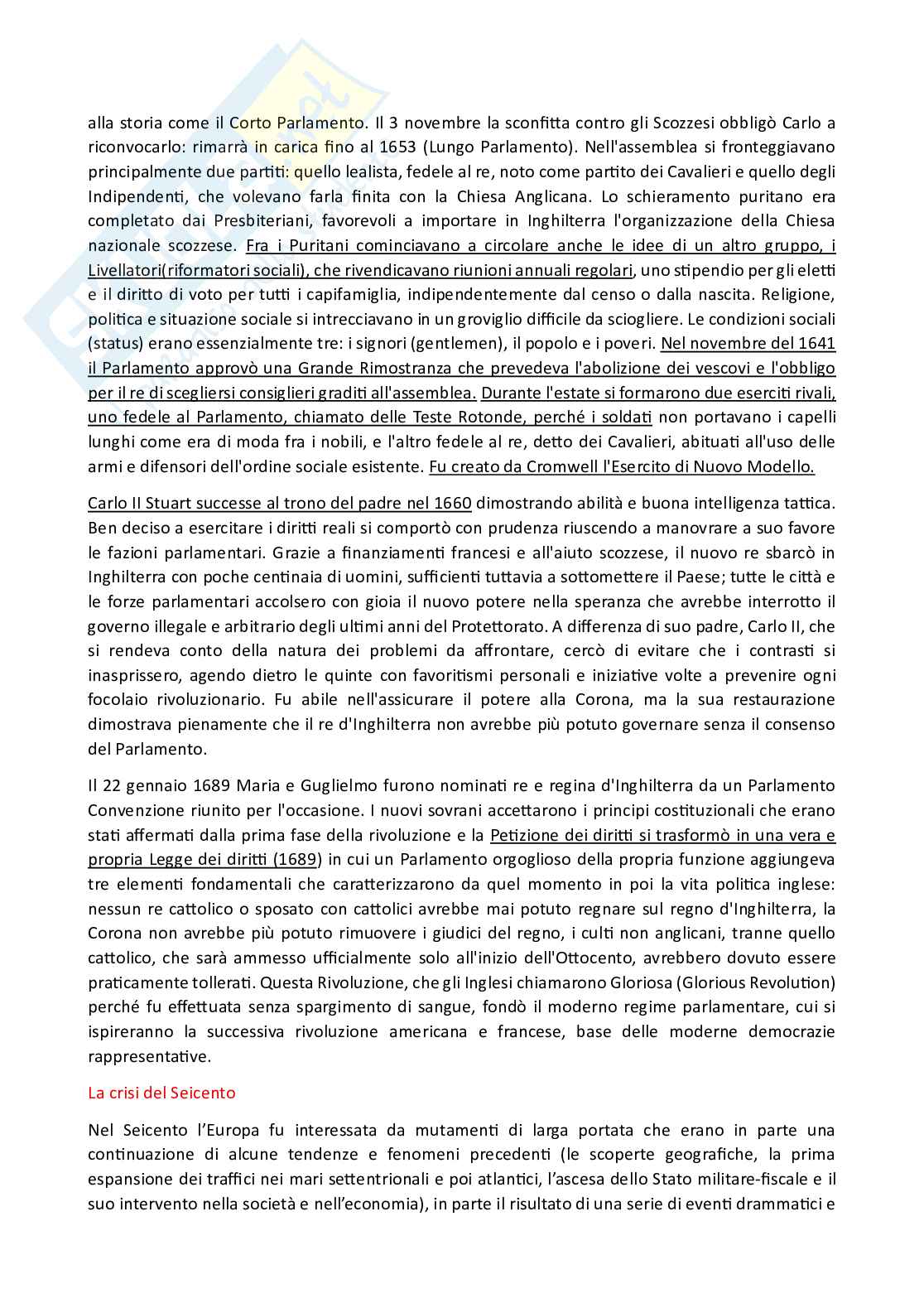 Storia sociale  Pag. 21