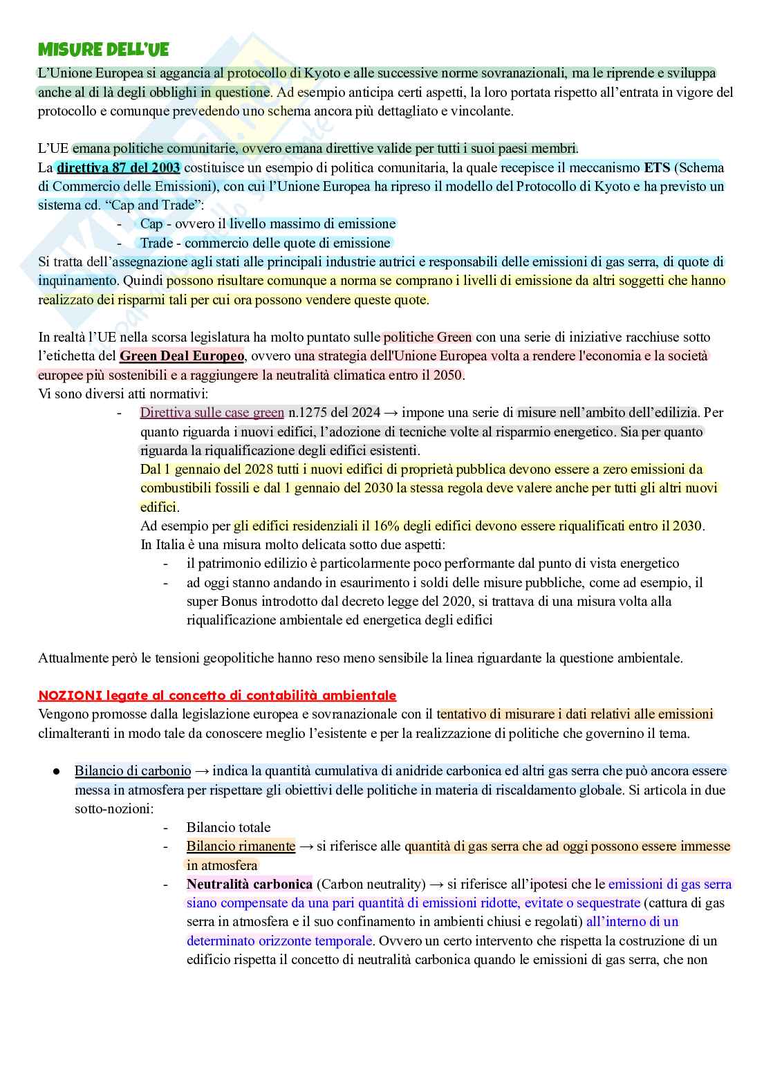 Elementi di diritto dell’ambiente Pag. 2