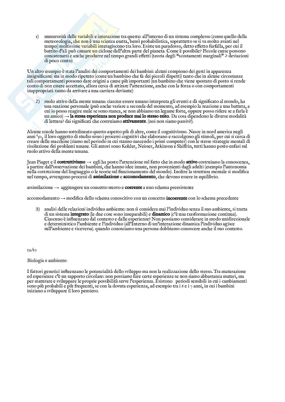 Psicologia dello sviluppo - Appunti delle lezioni Pag. 2