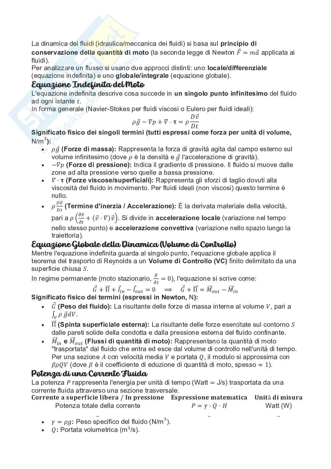 Argomenti di Idraulica Pag. 11