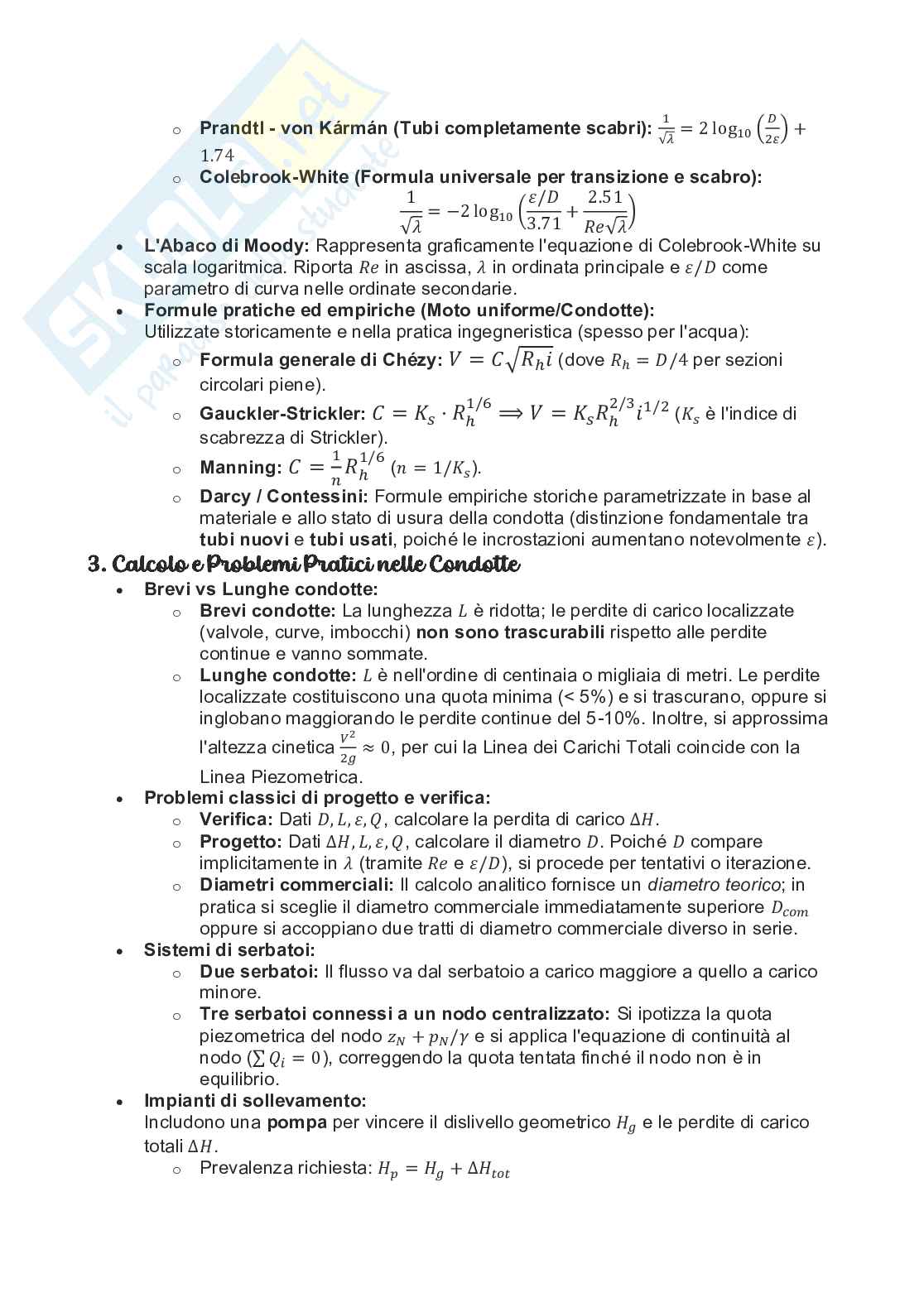 Argomenti di Idraulica Pag. 21