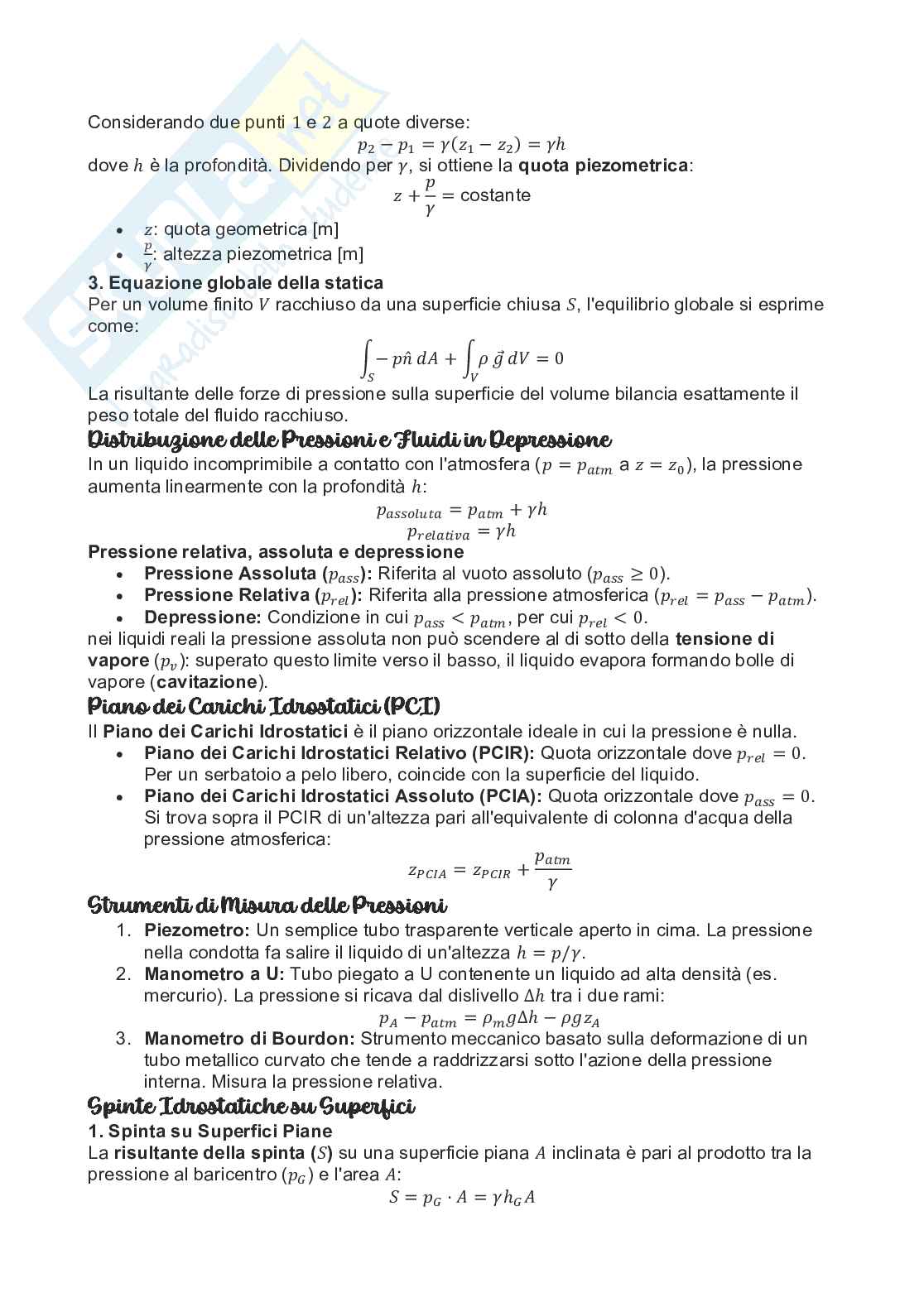 Argomenti di Idraulica Pag. 6