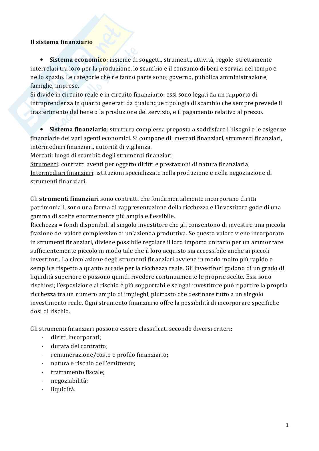 Appuni Economia degli intermediari finanziari Pag. 2