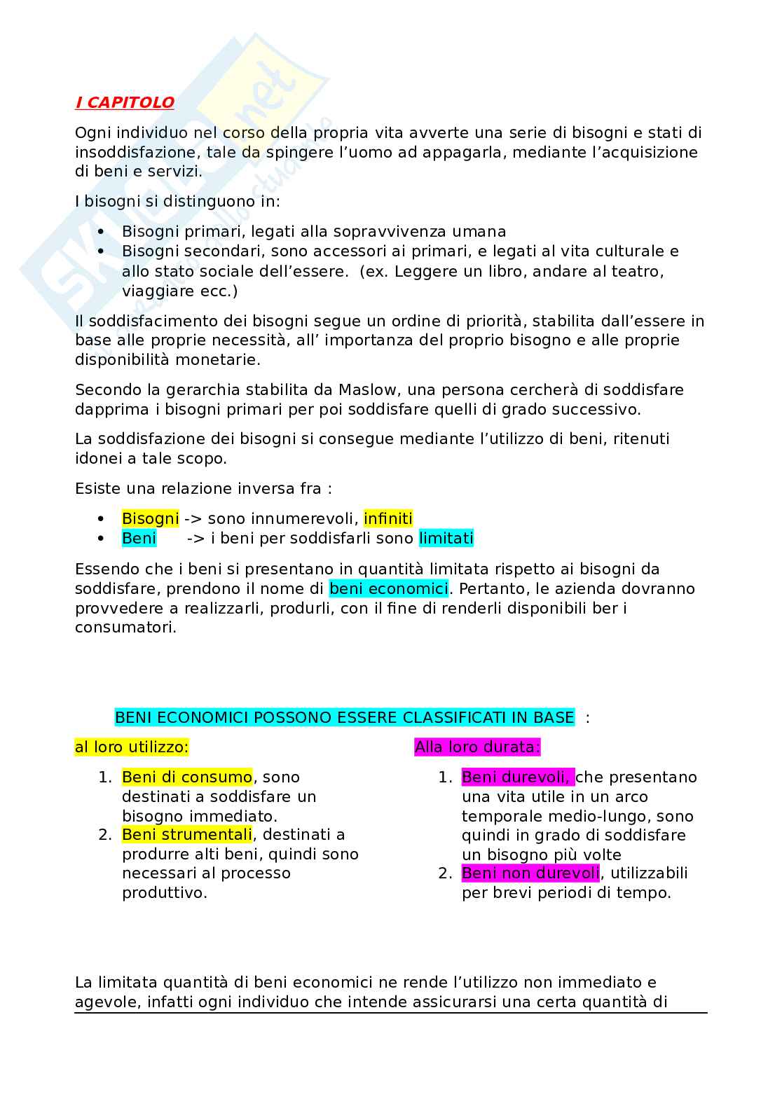 Economia aziendale Pag. 1