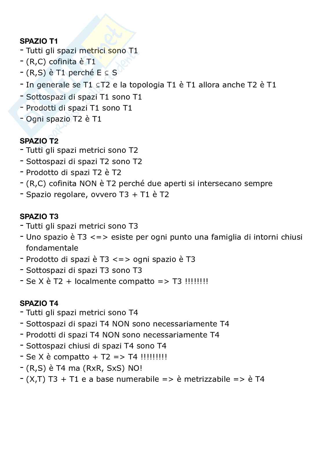 Appunti Geometria II - Topologia Pag. 36