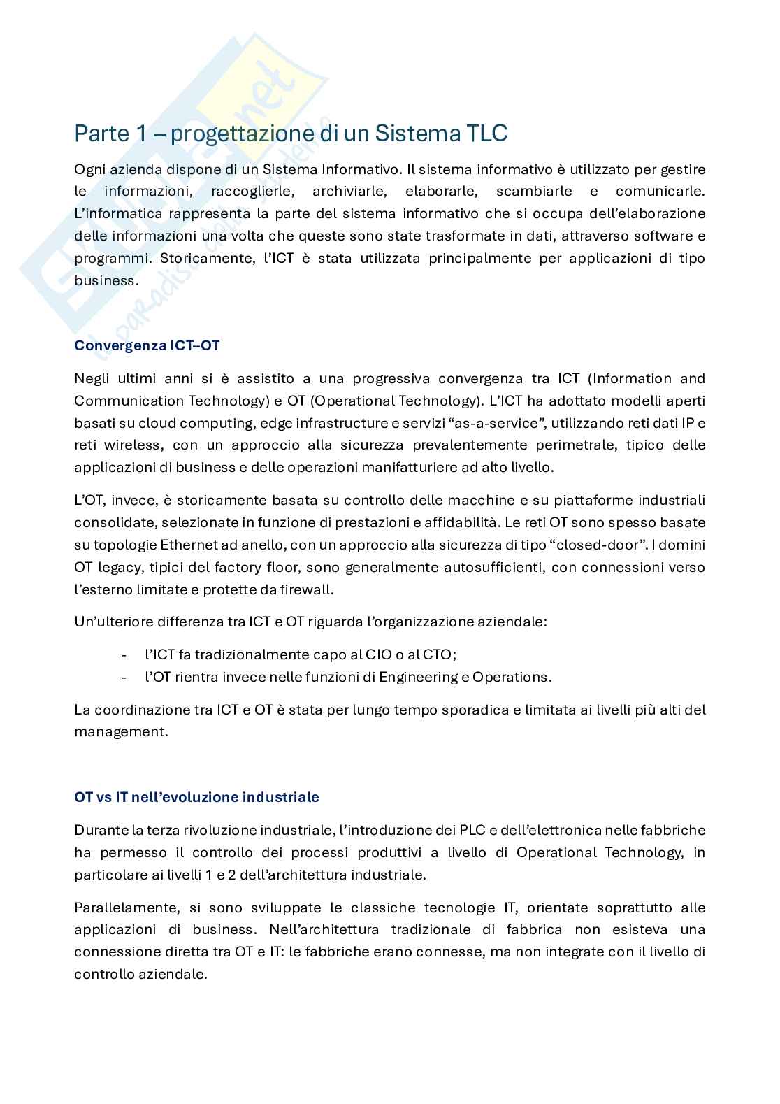 Appunti design of ICT systems for business management and production Pag. 1