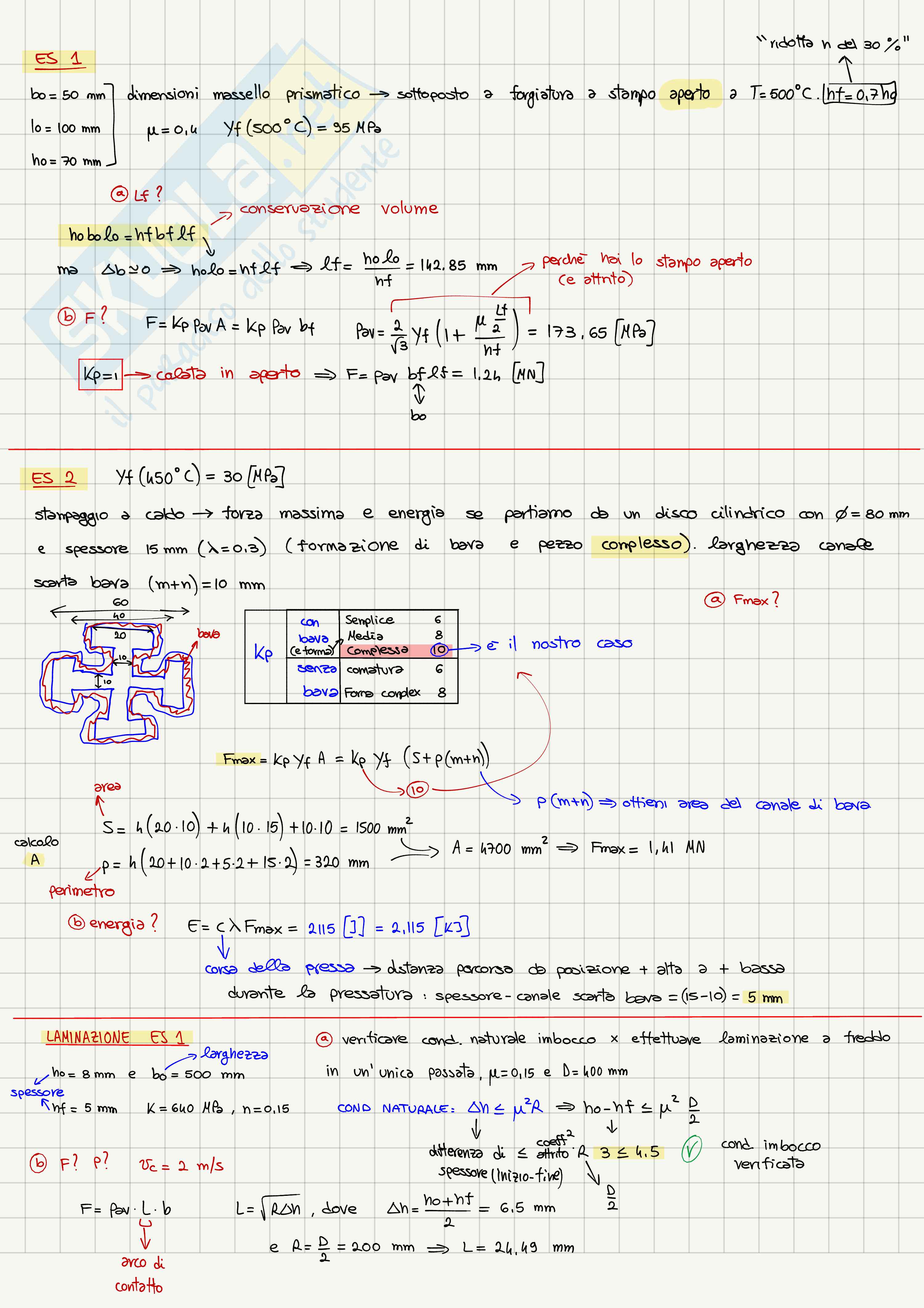 Esercizi Tecnologia meccanica Pag. 1