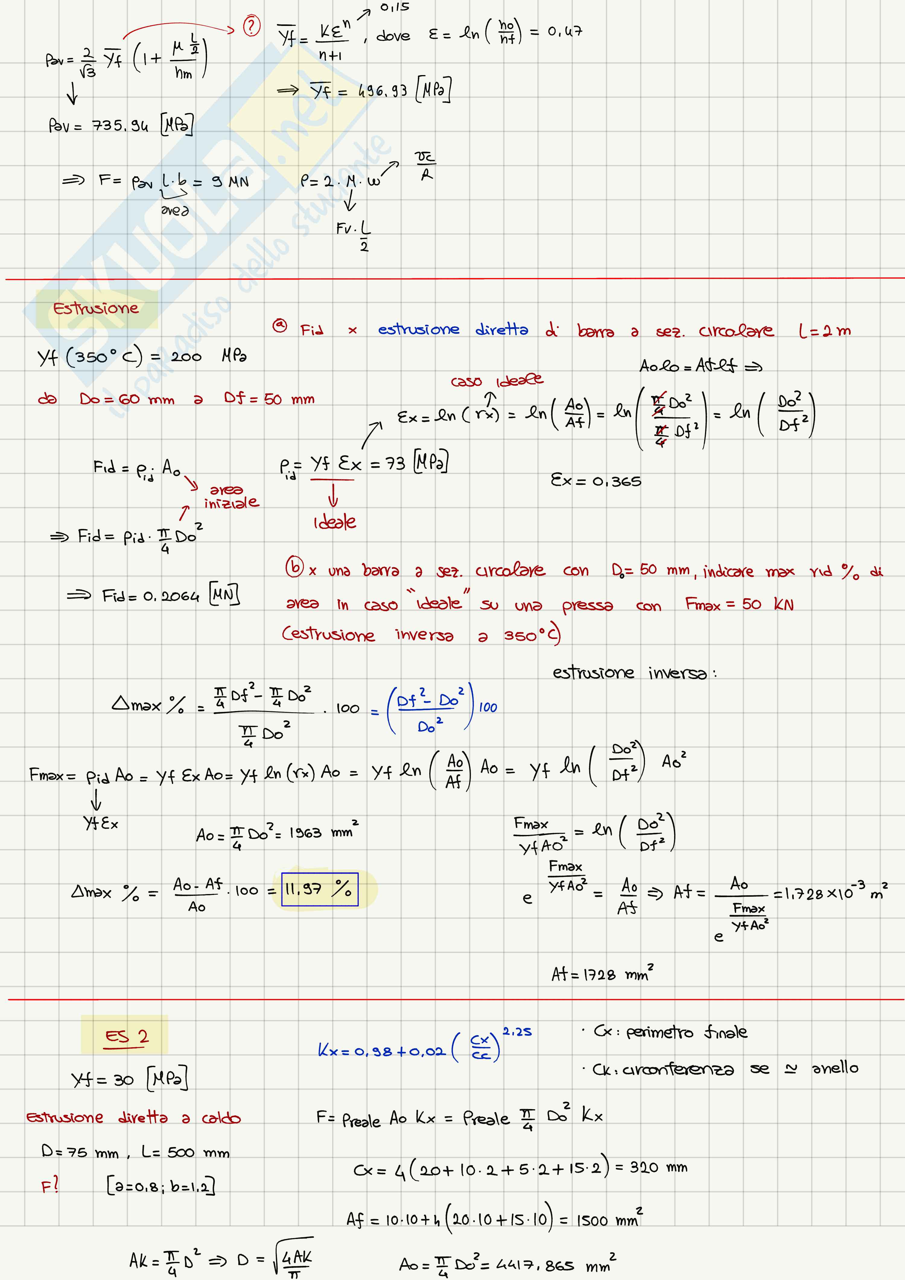 Esercizi Tecnologia meccanica Pag. 2