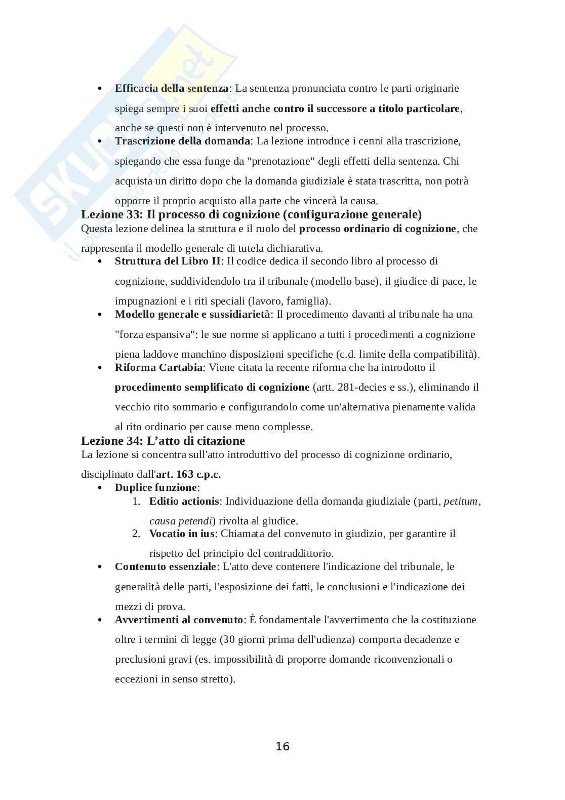 Diritto processuale civile Pag. 16