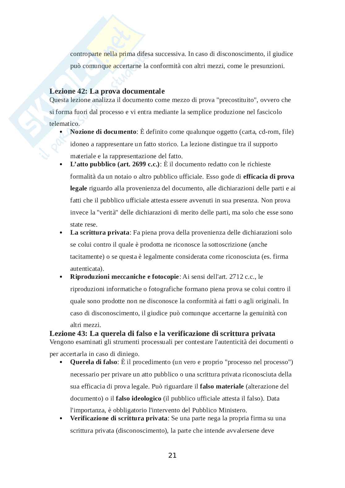 Diritto processuale civile Pag. 21