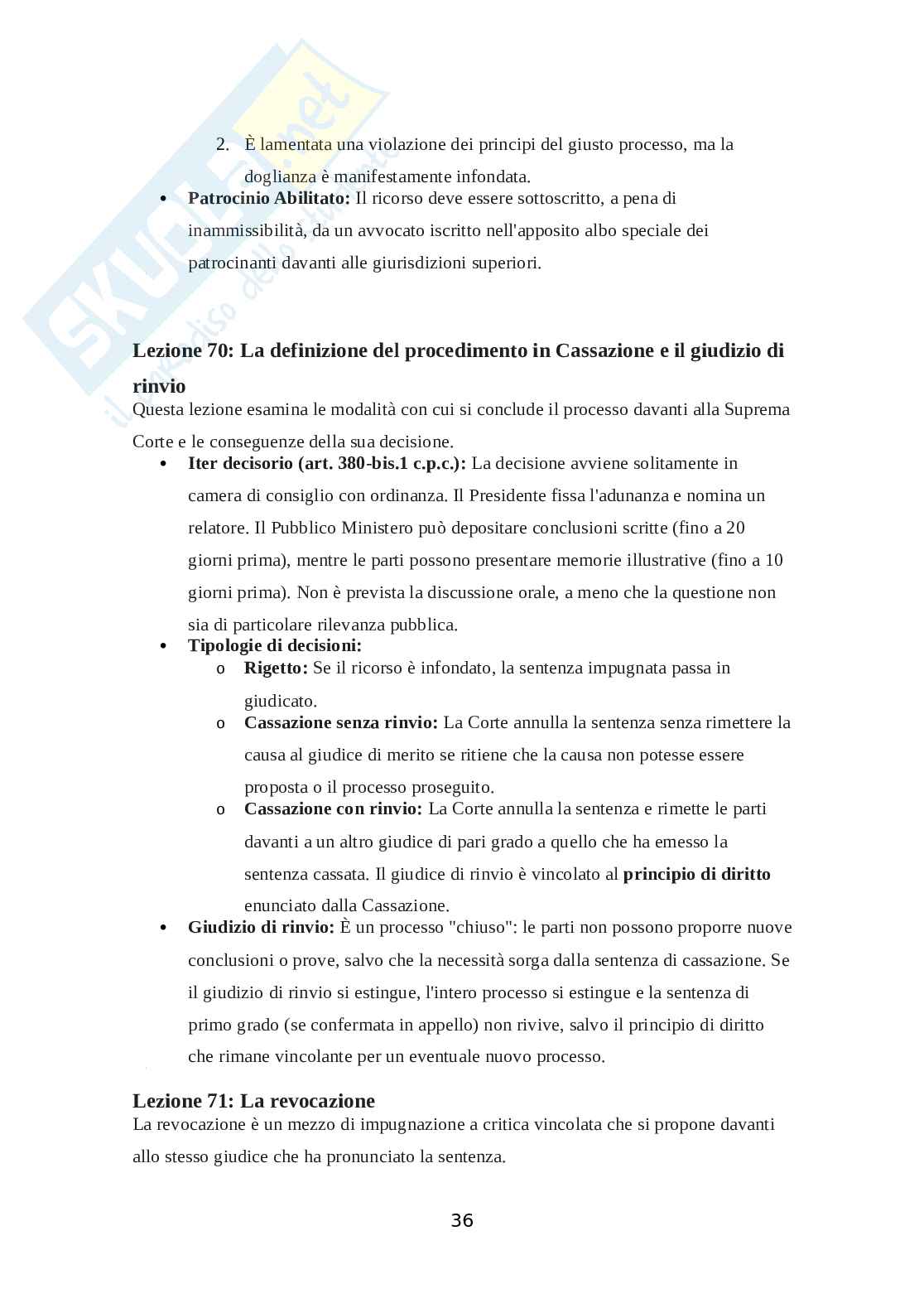 Diritto processuale civile Pag. 36