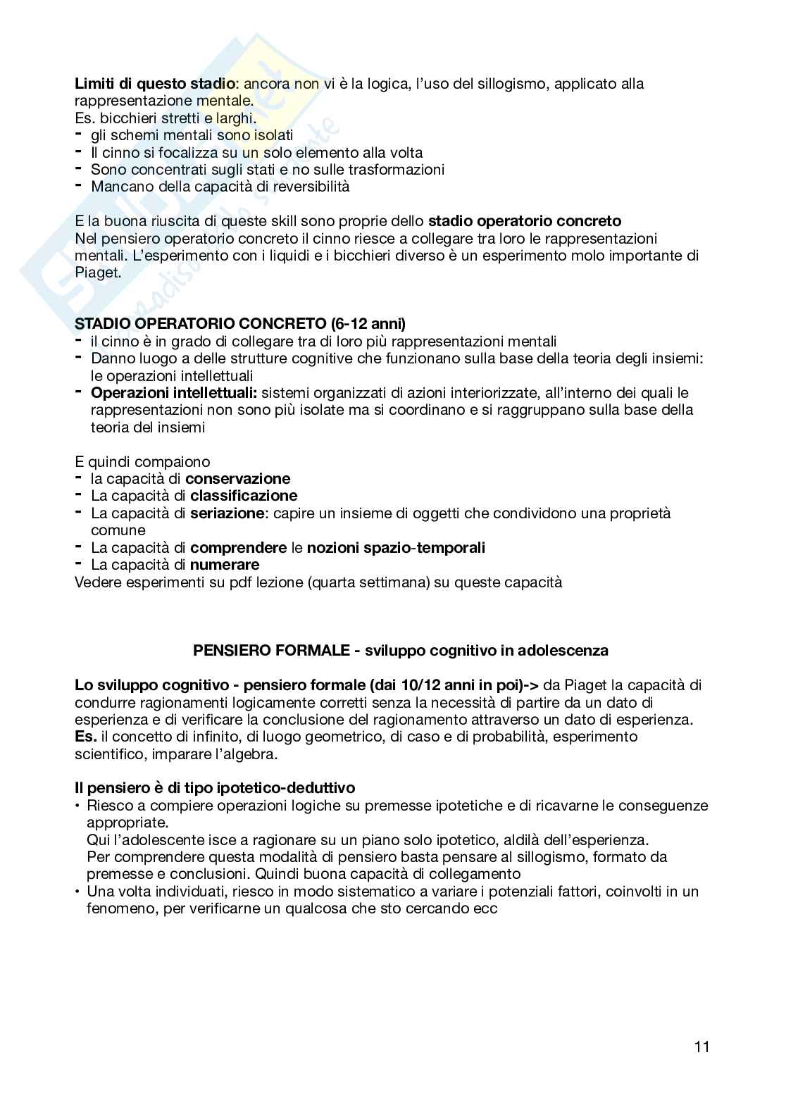 Appunti sulle videolezioni di Psicologia delle sviluppo Pag. 11