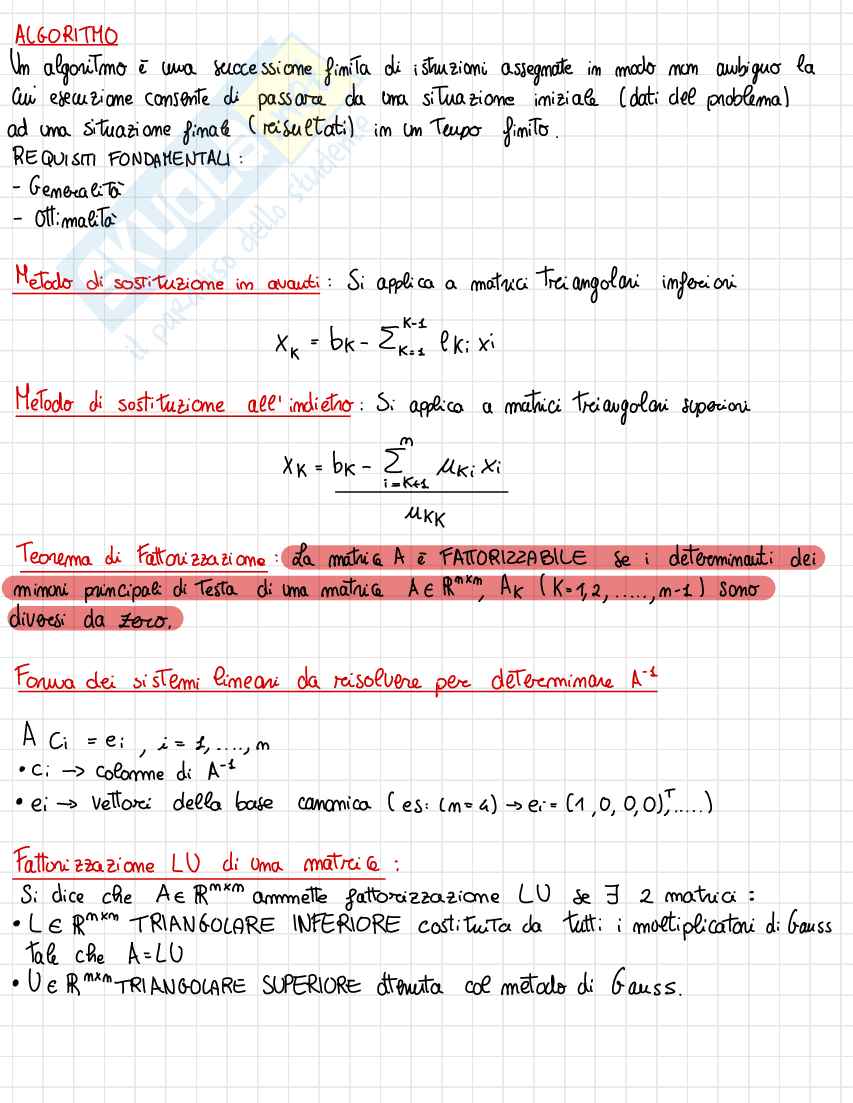 Appunti Completi del corso di Calcolo numerico Pag. 6