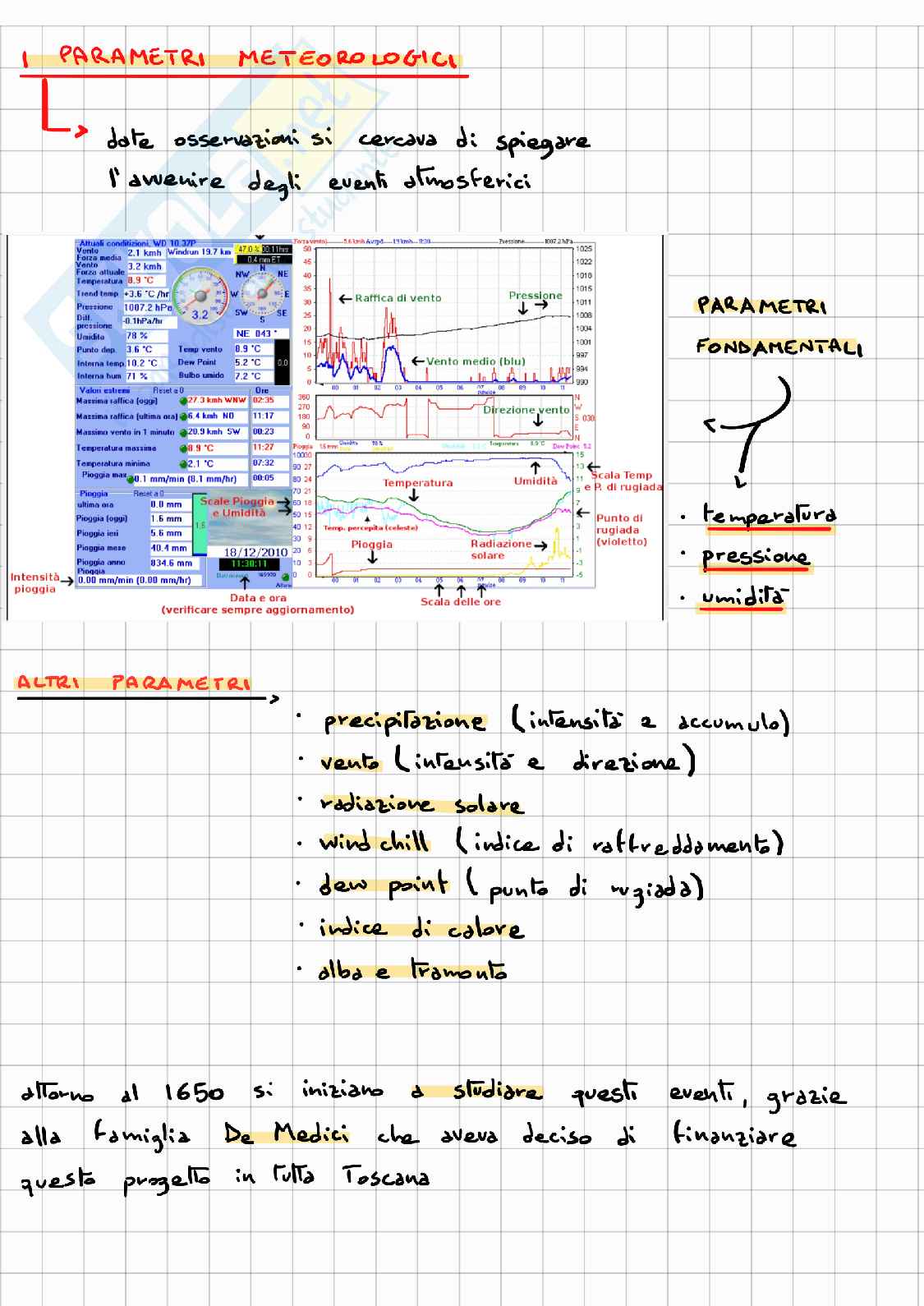 Parametri meteorologici Pag. 1