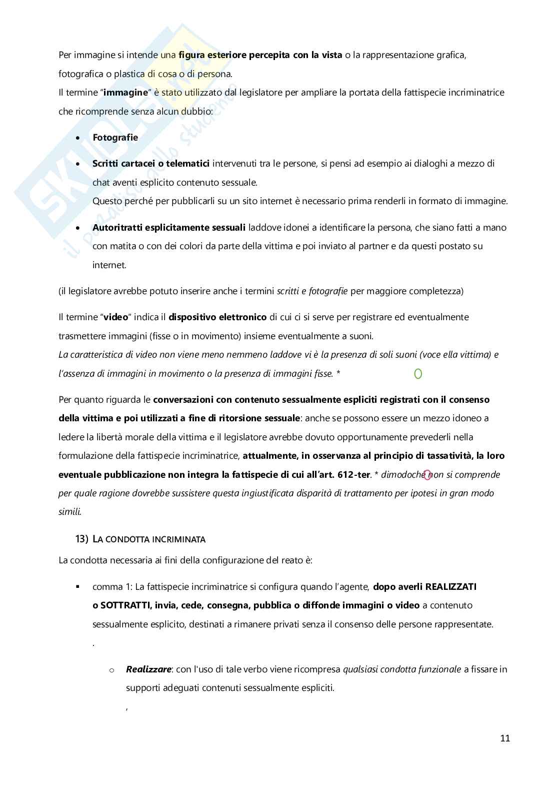 Riassunto esame Diritto penale parte speciale, Prof. Lo Monte Elio, libro consigliato L'Art. 612-ter c.p. Diffusione illecita di immagini o video sessualmente espliciti. Tra buoni propositi, denegato diritto all'oblio e "morti social" , Lo Monte  Pag. 11