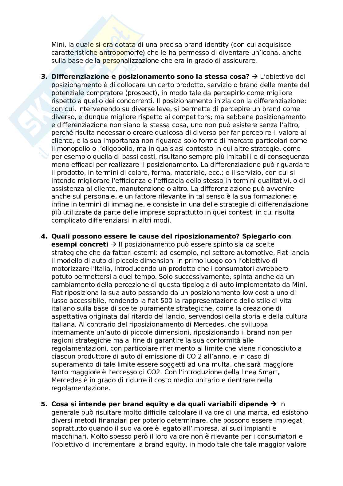 Corporate Strategy: domande per l'esame Pag. 2