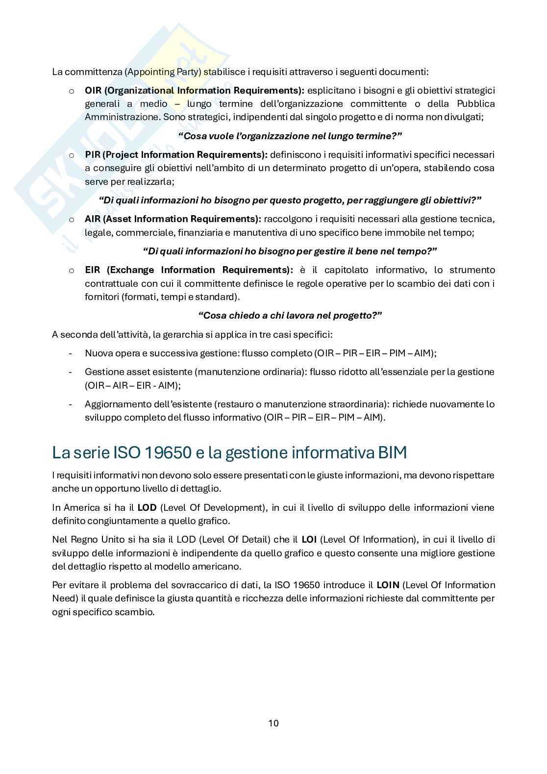 Appunti di Building information modeling Pag. 11