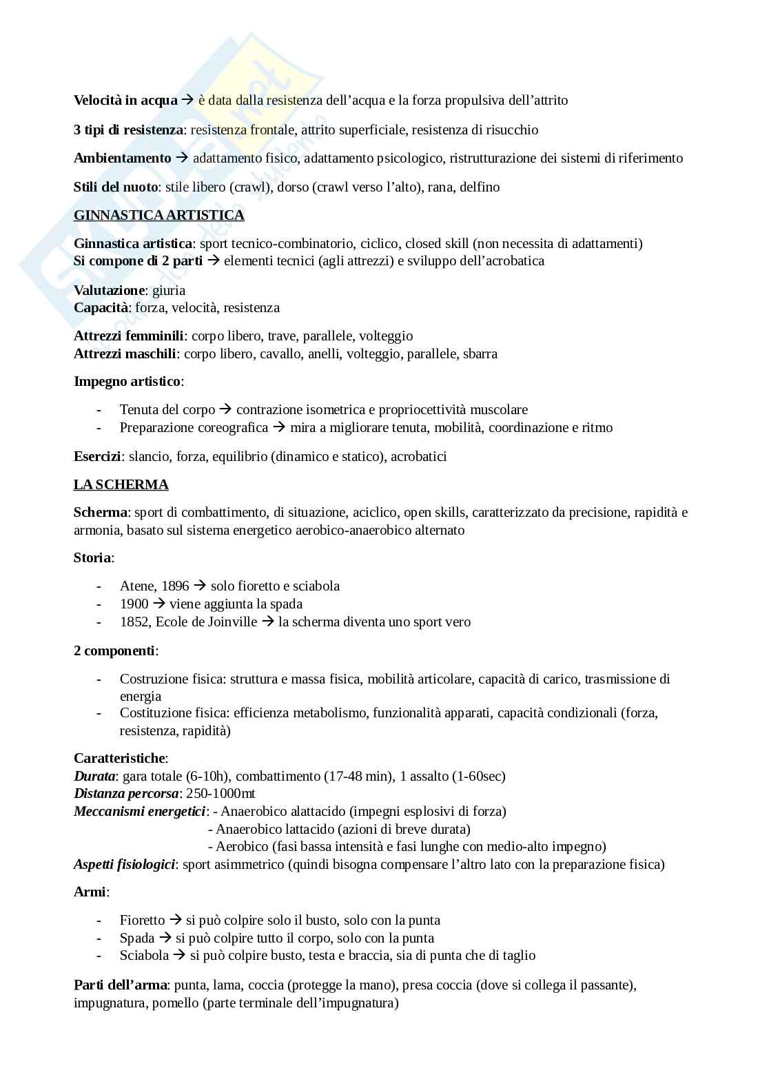 Metodi e didattiche degli sport individuali e di squadra - Appunti per esame in formato digitale Pag. 11