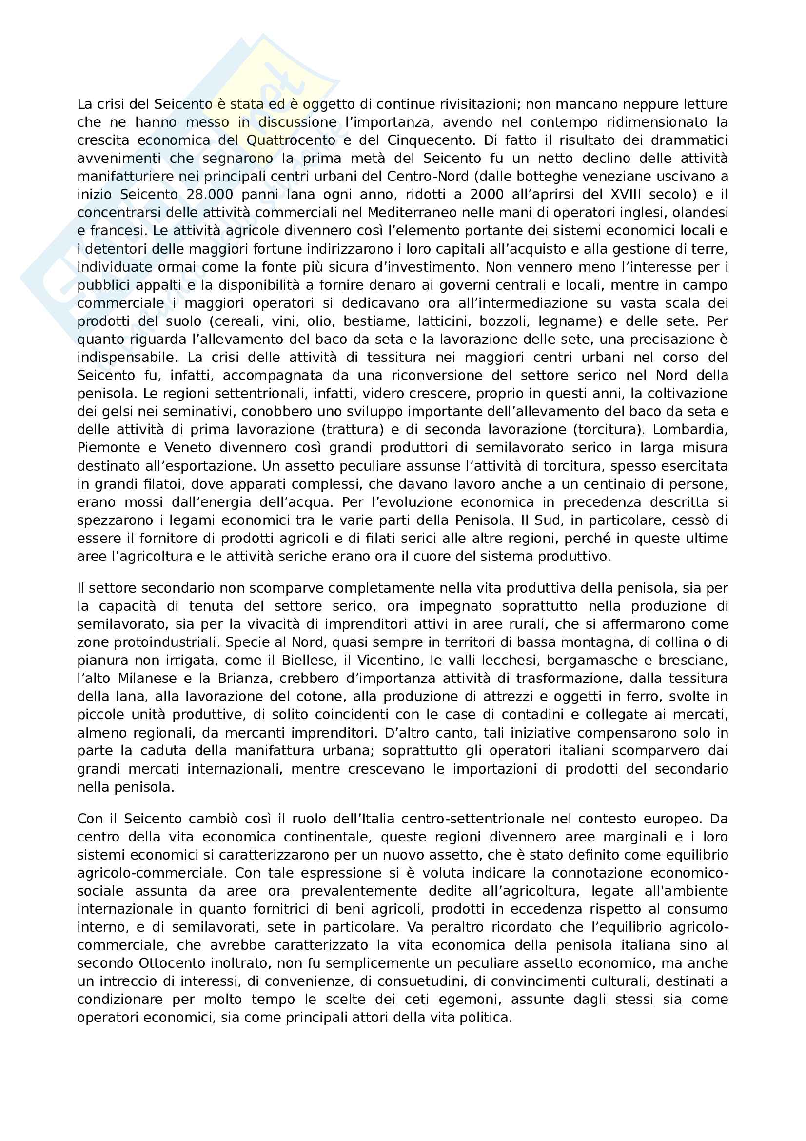 Storia economica italiana Pag. 2