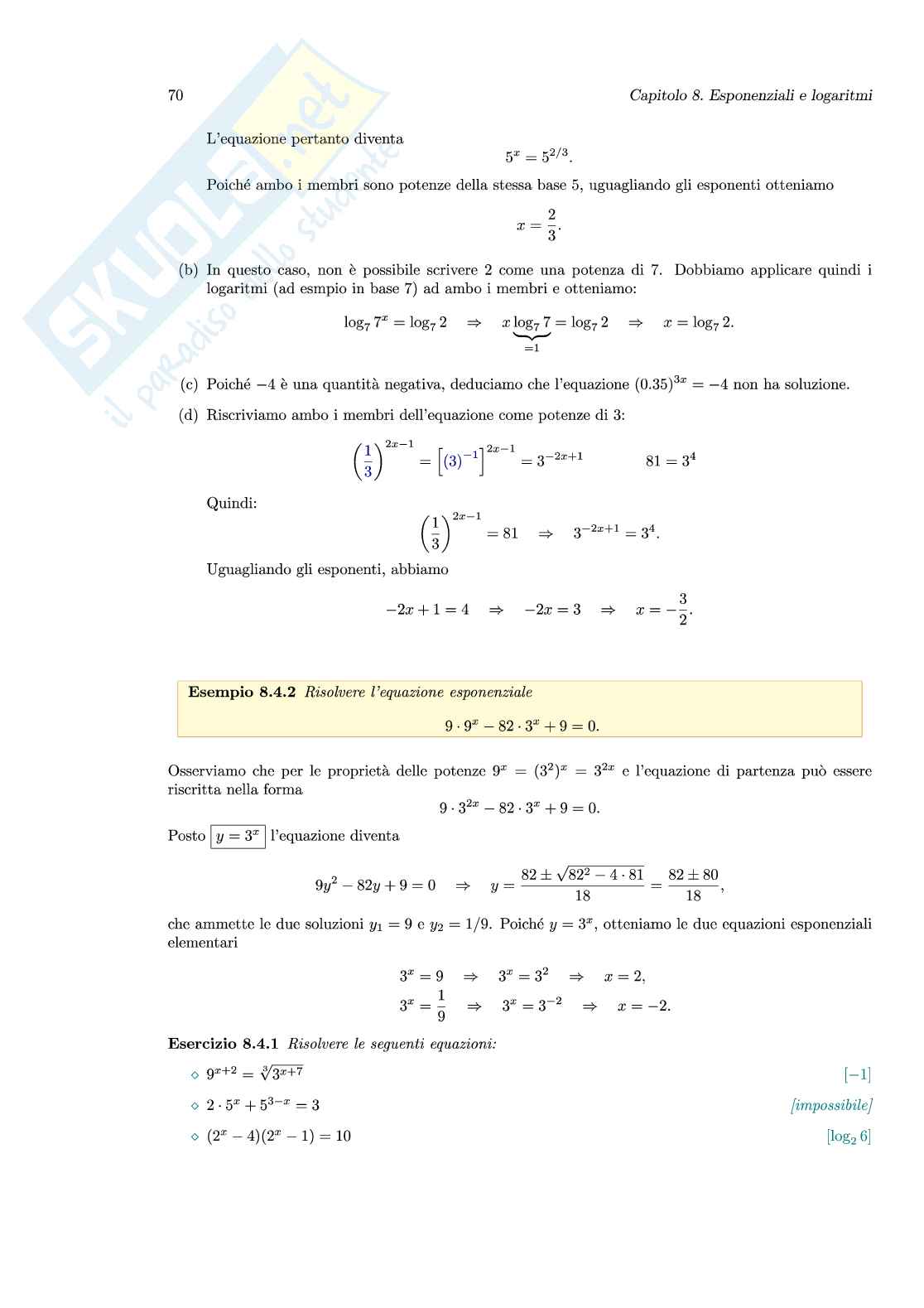Ripasso di Matematica, utile per superare l'esame di Analisi Matematica Pag. 66