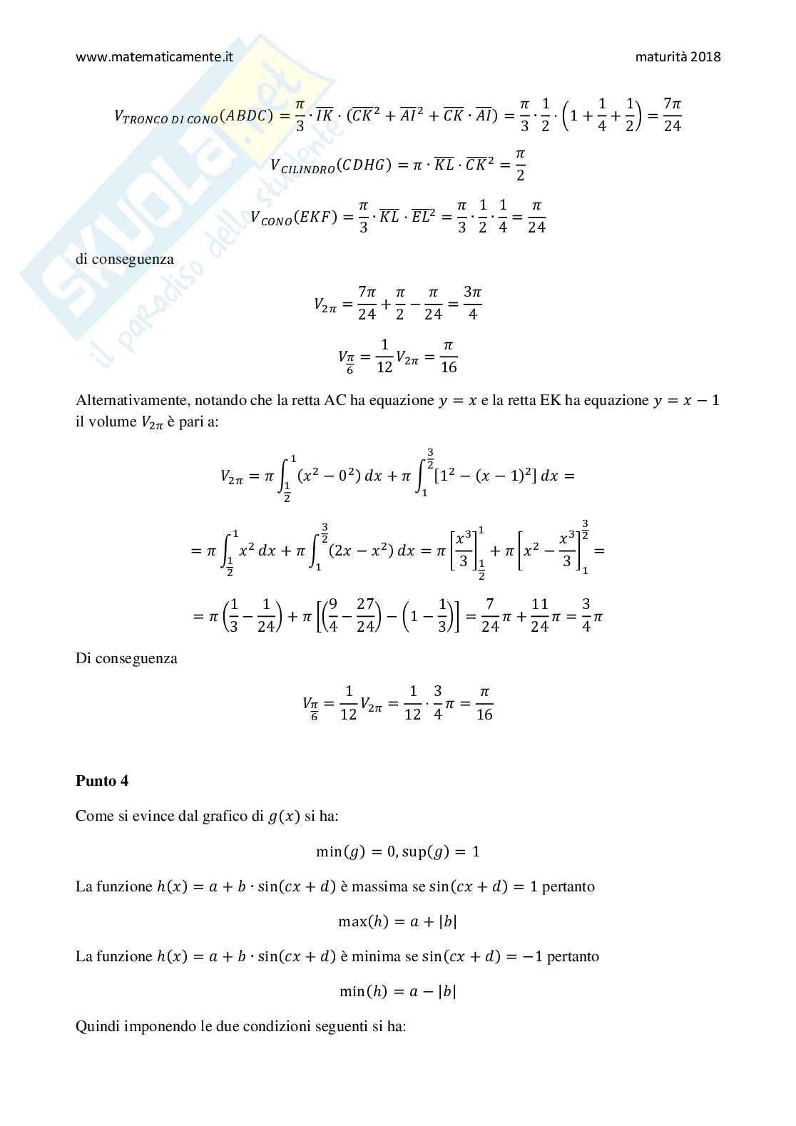 2018 Tema di matematica, sessione ordinaria (indirizzi: scientifico opzione internazionale tedesca e opzione internazionale francese) Pag. 11