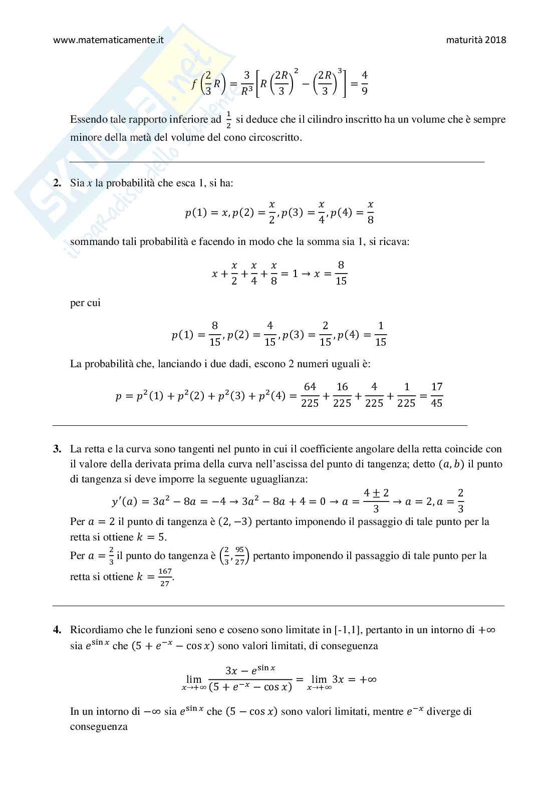 2018 Tema di matematica, sessione ordinaria (indirizzi: scientifico opzione internazionale tedesca e opzione internazionale francese) Pag. 16