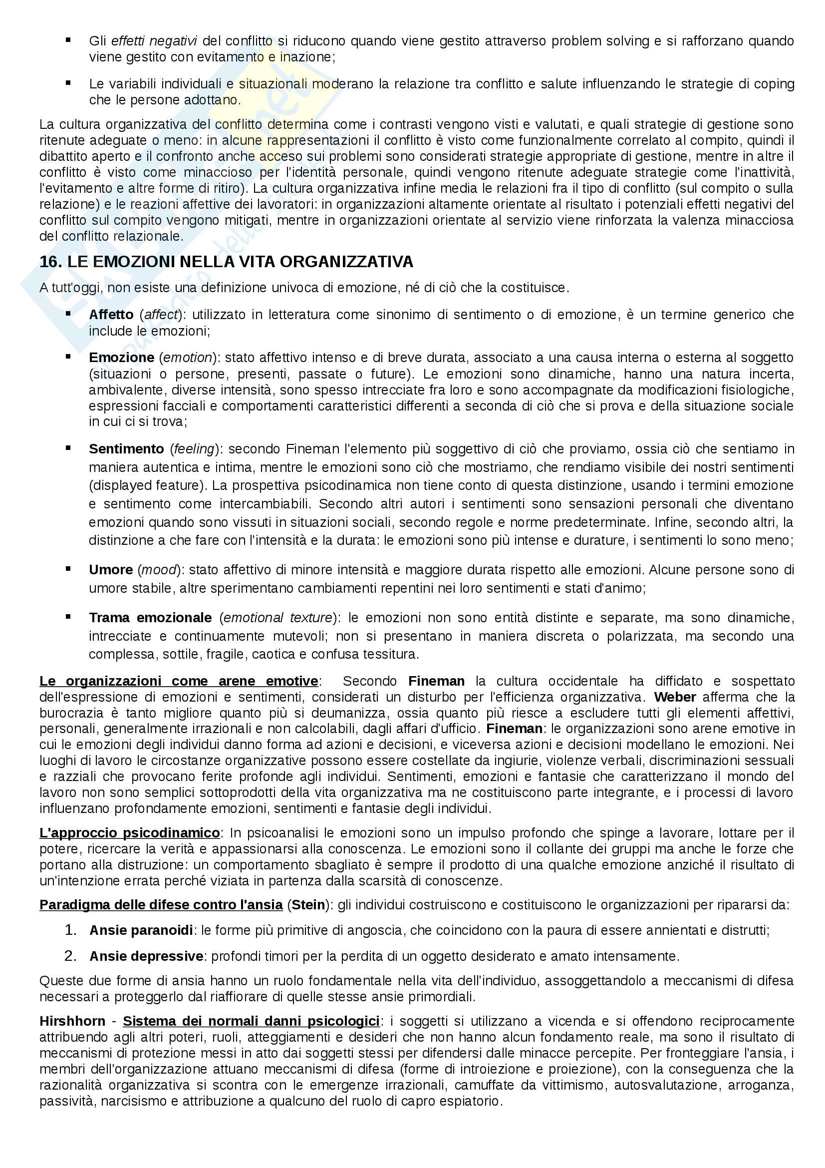 Riassunto esame Psicologia del Lavoro e delle Organizzazioni, prof. Tassoni, libro consigliato "Psicologia delle Organizzazioni", Argentero, Cortese Pag. 21